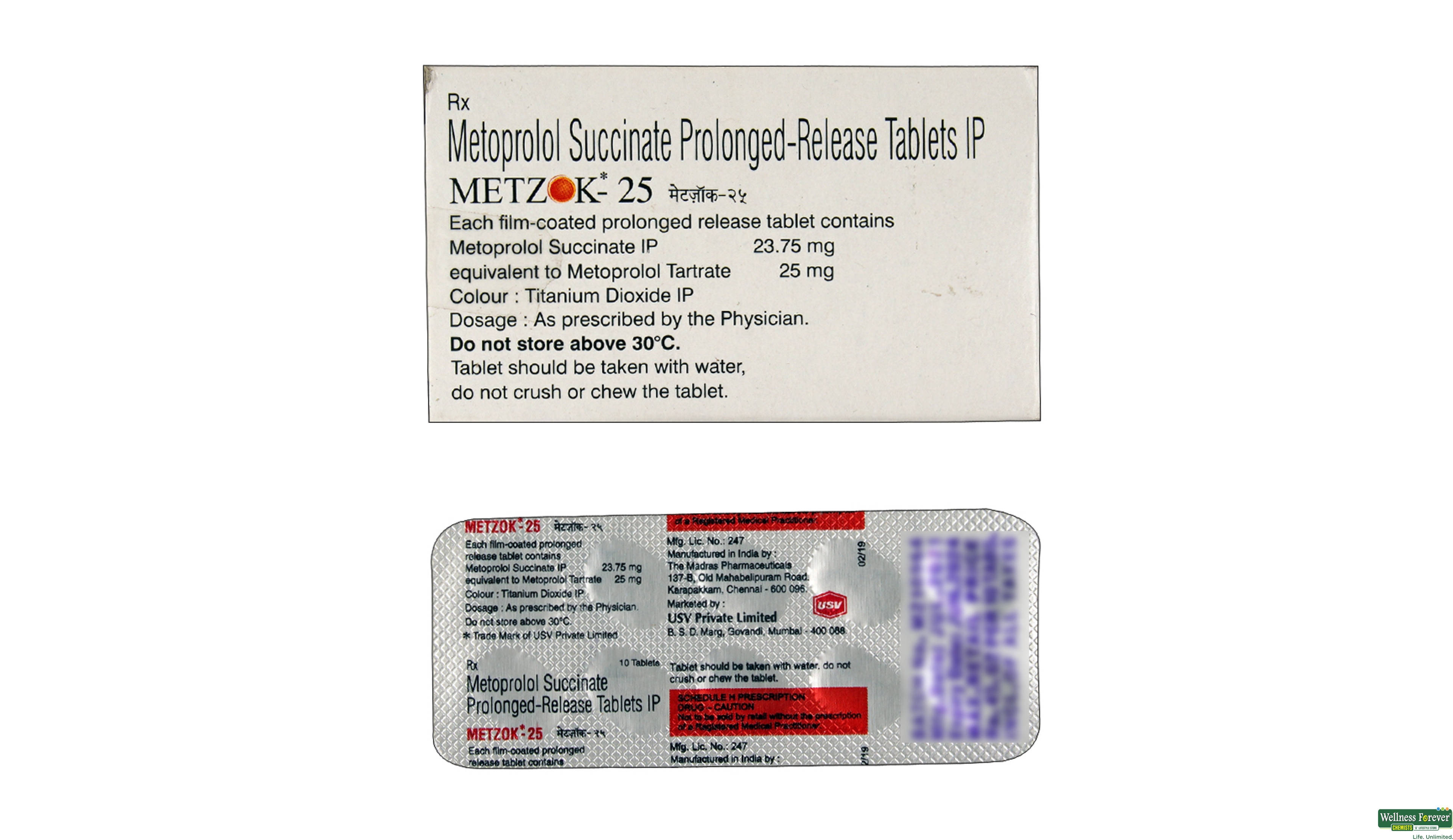 METZOK 25MG 10TAB- 2, 10TAB, 