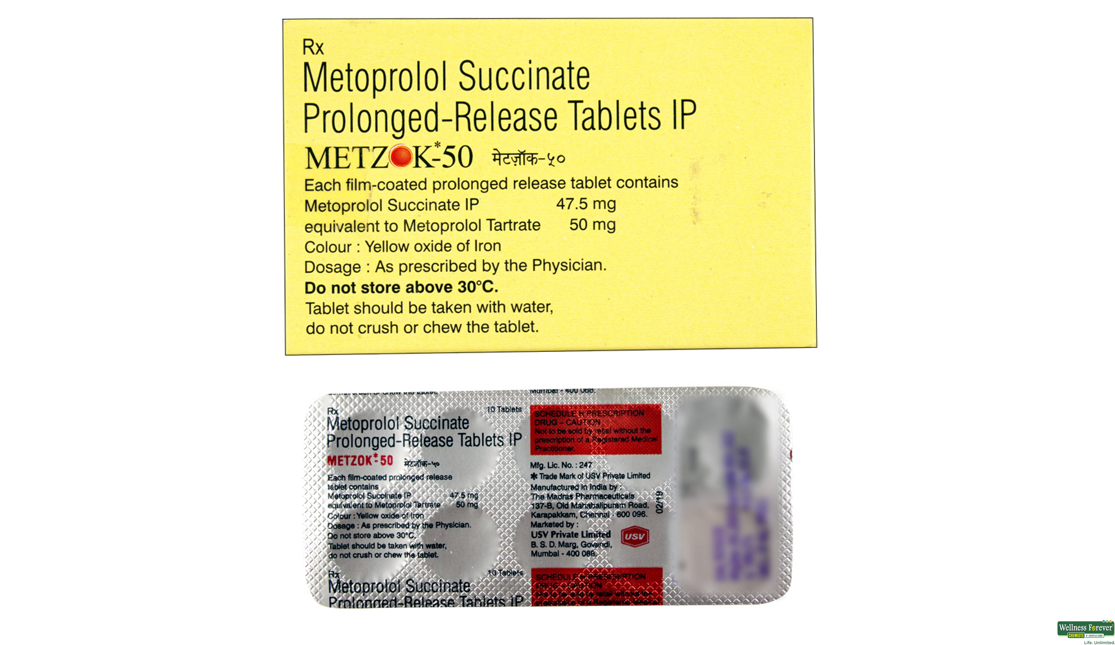 METZOK 50MG 10TAB- 2, 10TAB, 