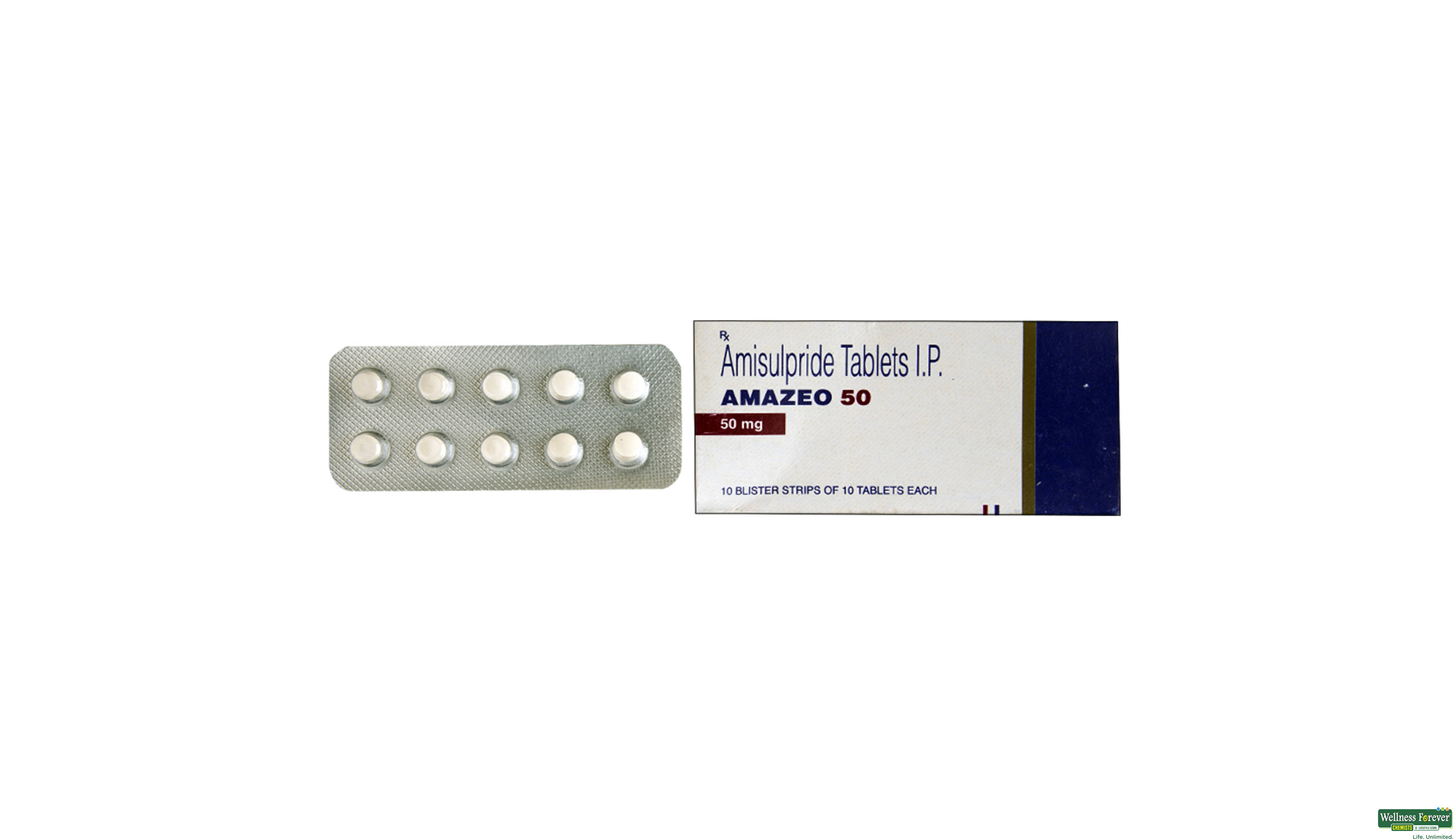 AMAZEO 50MG 10TAB- 1, 10TAB, 