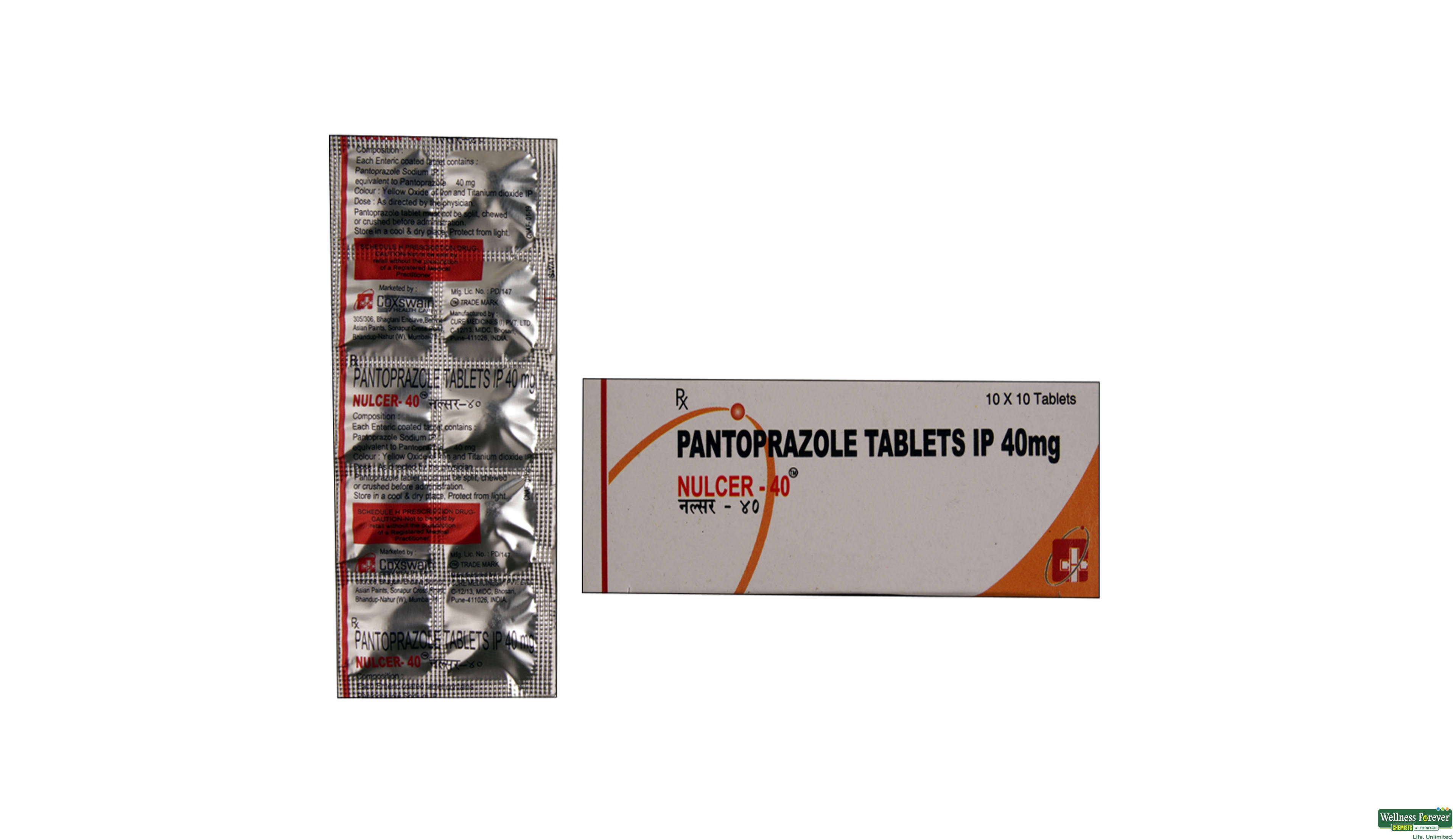 NULCER 40MG 10TAB- 1, 10TAB, 