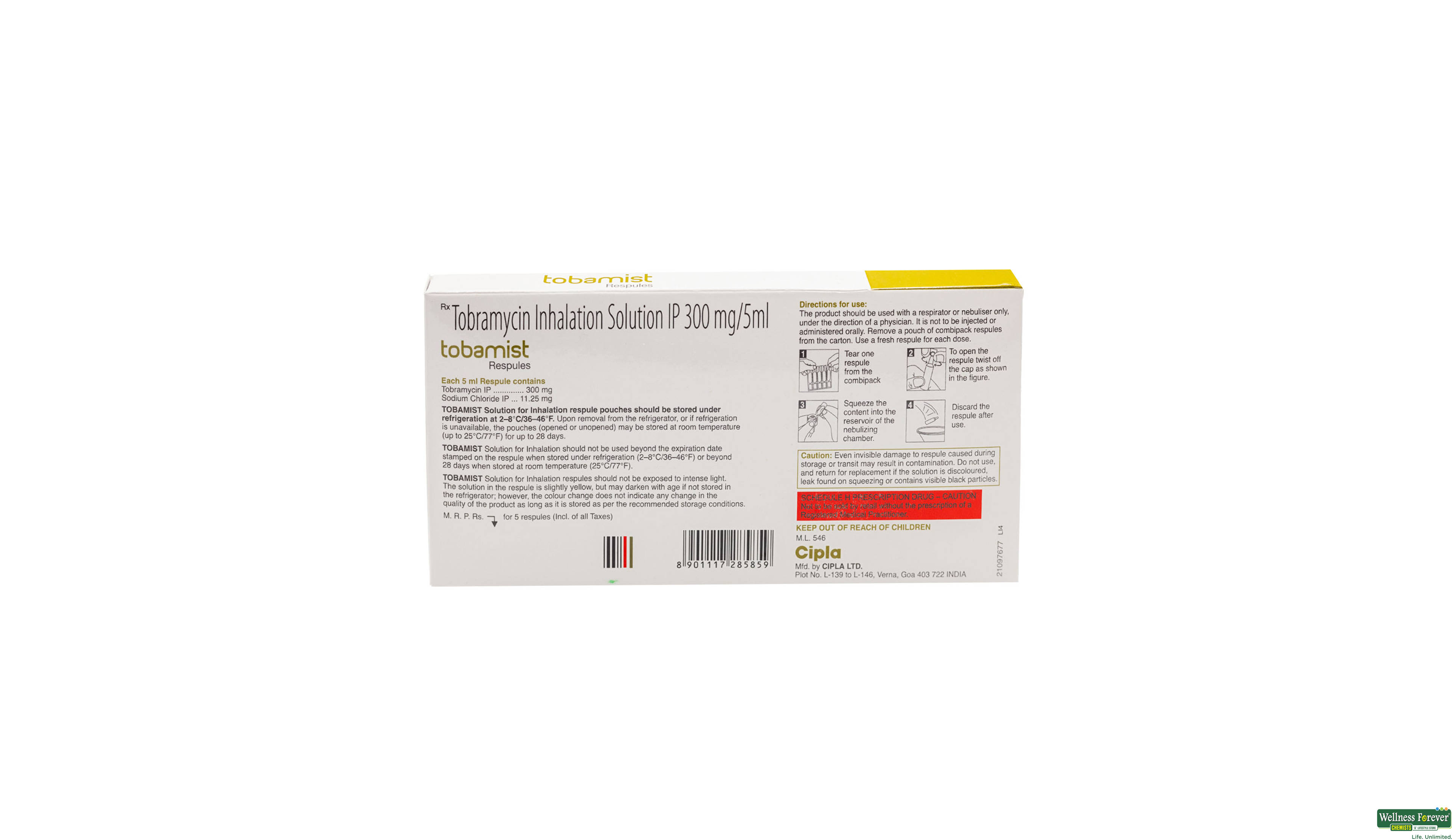 TOBAMIST RESPULES 5X5ML- 2, 1PC, 
