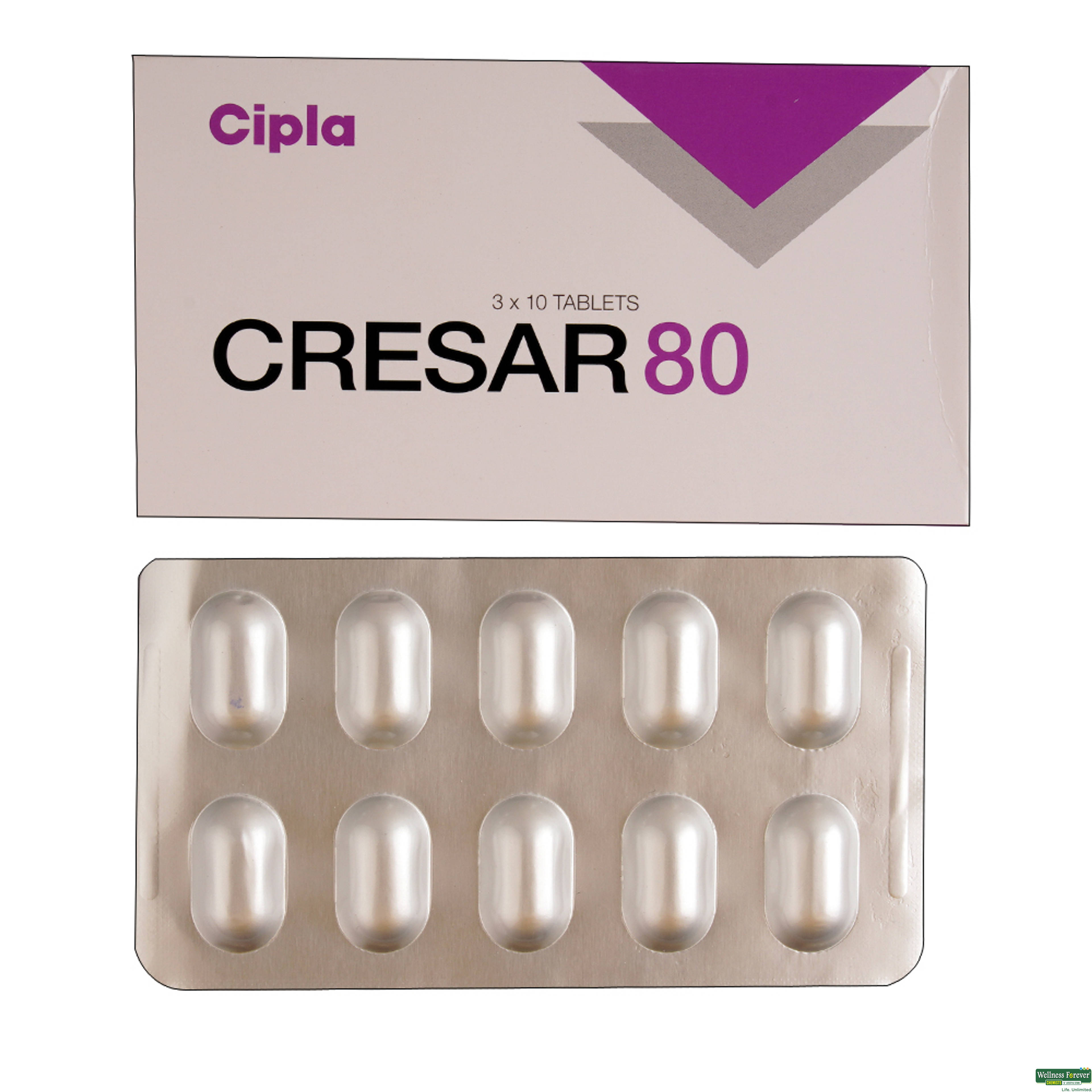 Cresar 80mg 10 Tablets-image