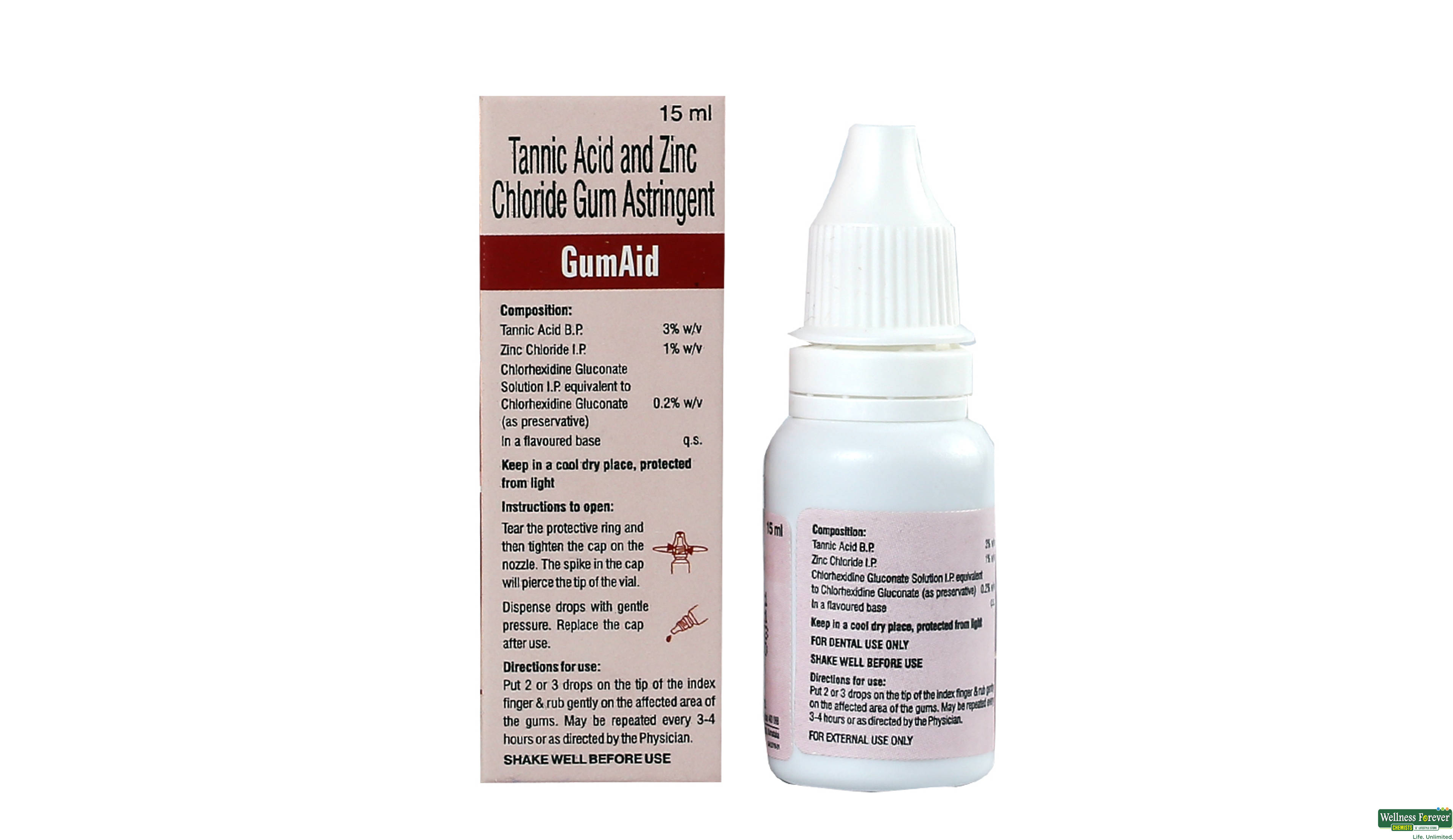GUMAID GUM ASTRINGENT 15ML- 2, 15ML, 