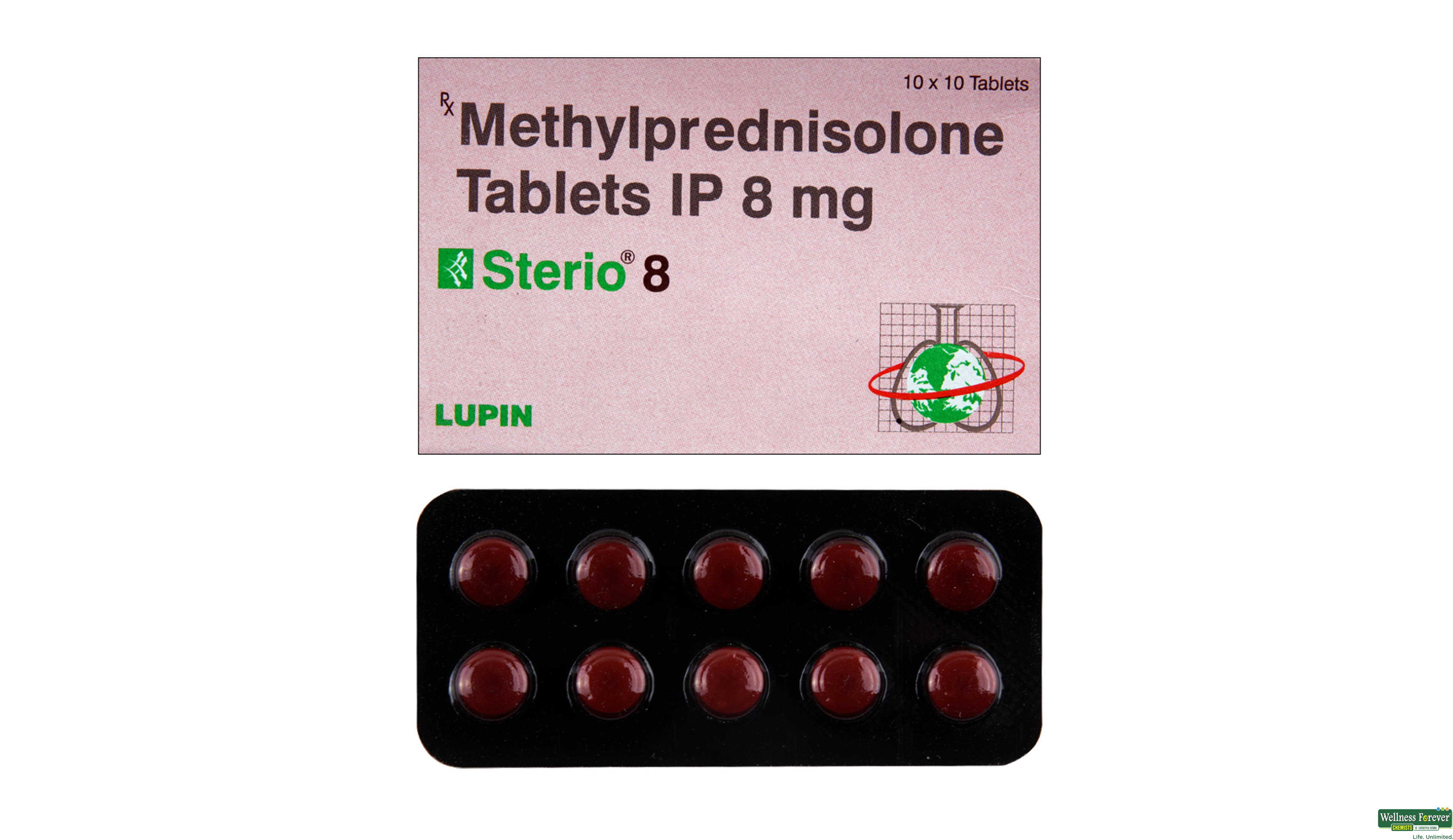 STERIO 8MG 10TAB- 1, 10TAB, 