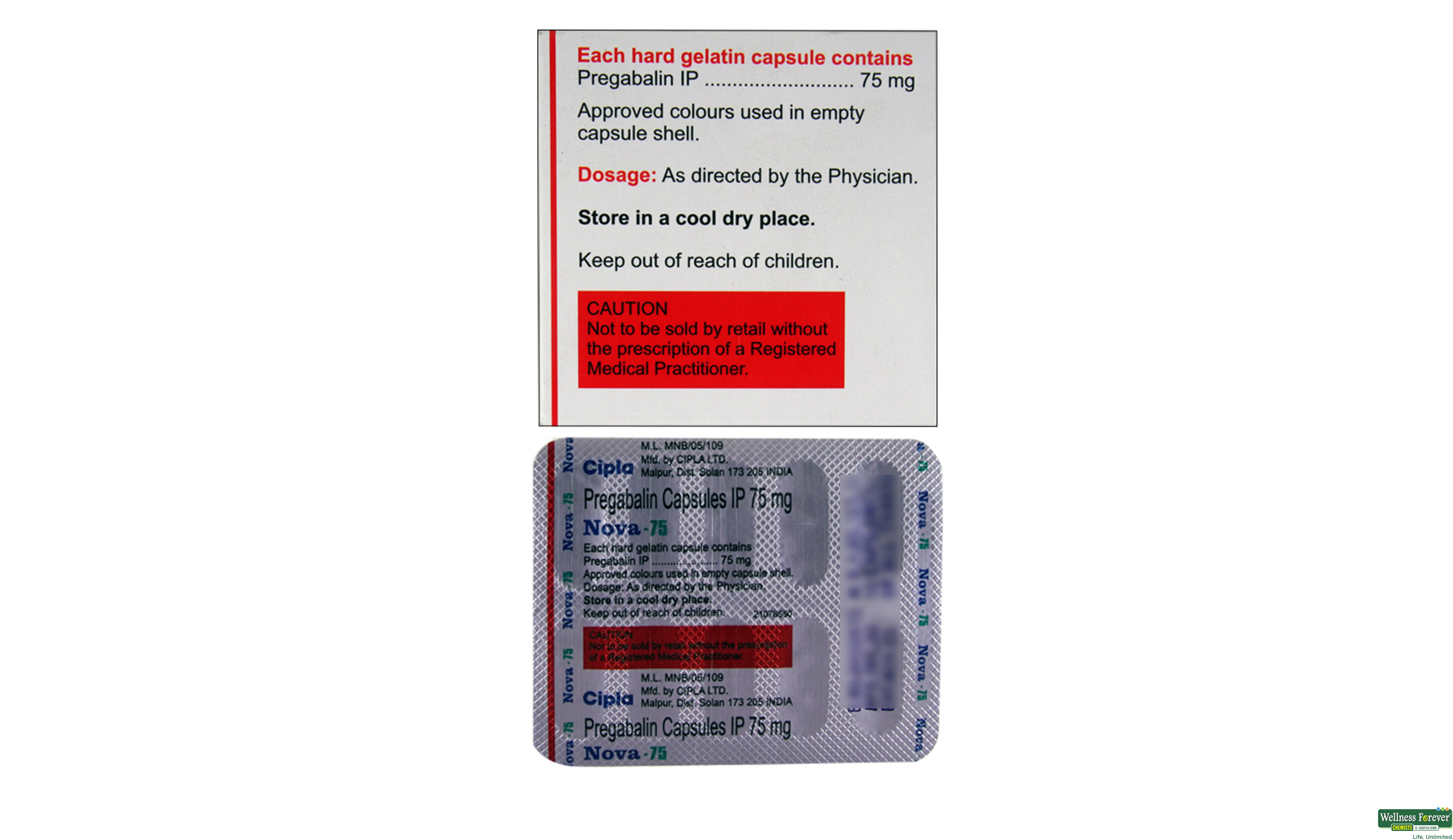NOVA 75MG 10CAP- 2, 10CAP, 