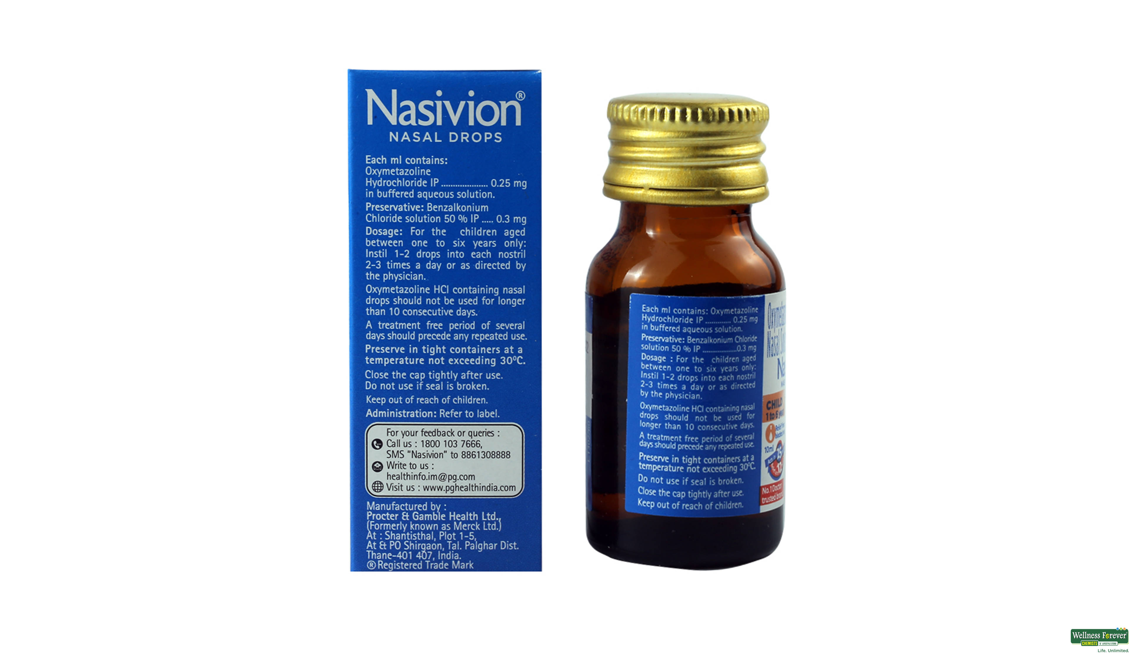 NASIVION 0.025% PAED N/DROP- 2, 1PC, 