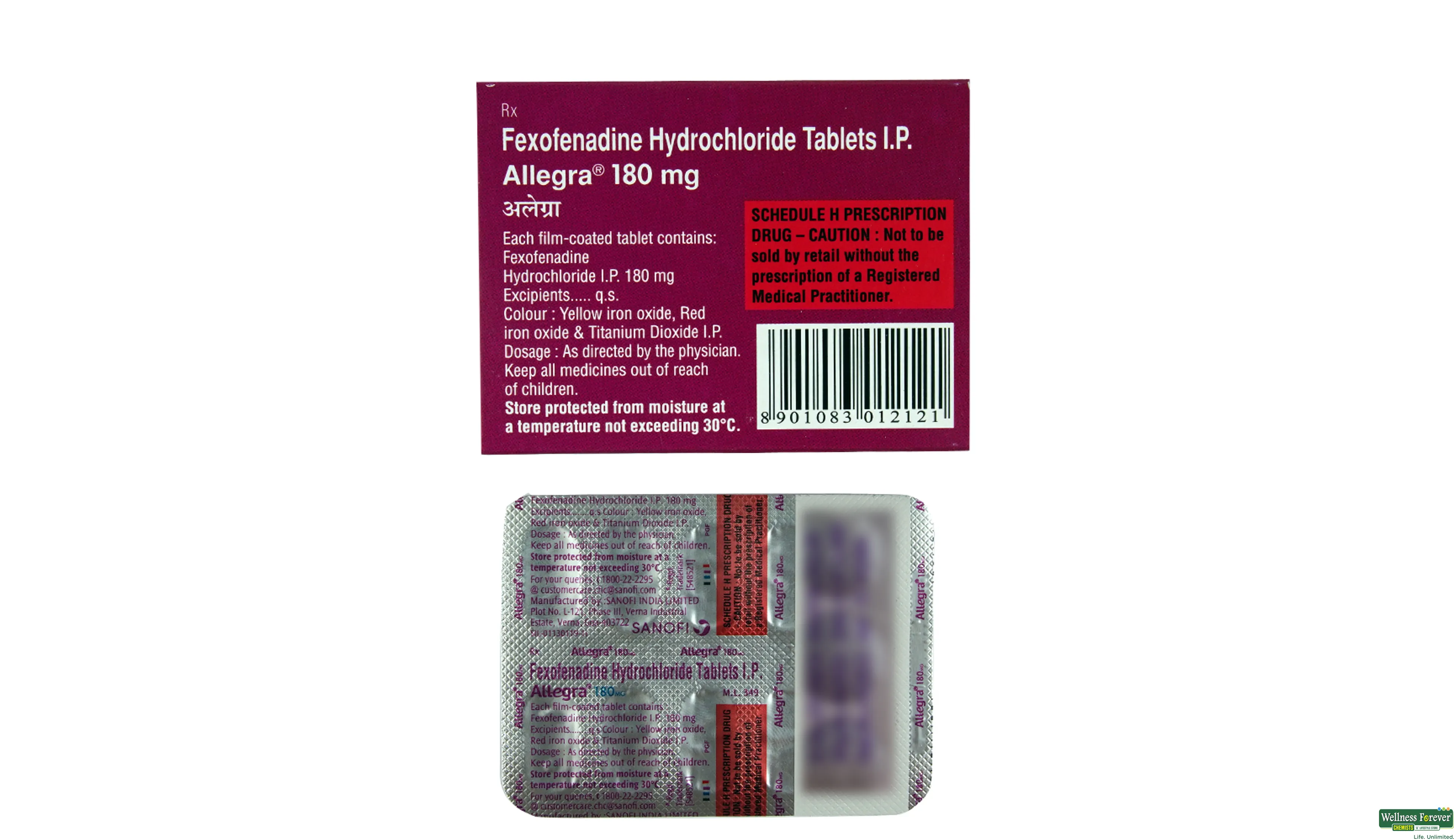 ALLEGRA 180MG 10TAB- 2, 10TAB, •Quick Symptom Relief: Acts fast to calm sneezing, itchy eyes, and other common allergy discomforts.

•Won’t Make You Sleepy: You can stay alert and active without the drowsiness other allergy pills might cause.

•Once Daily Dosing: Just one tablet each day is enough to keep symptoms at bay.