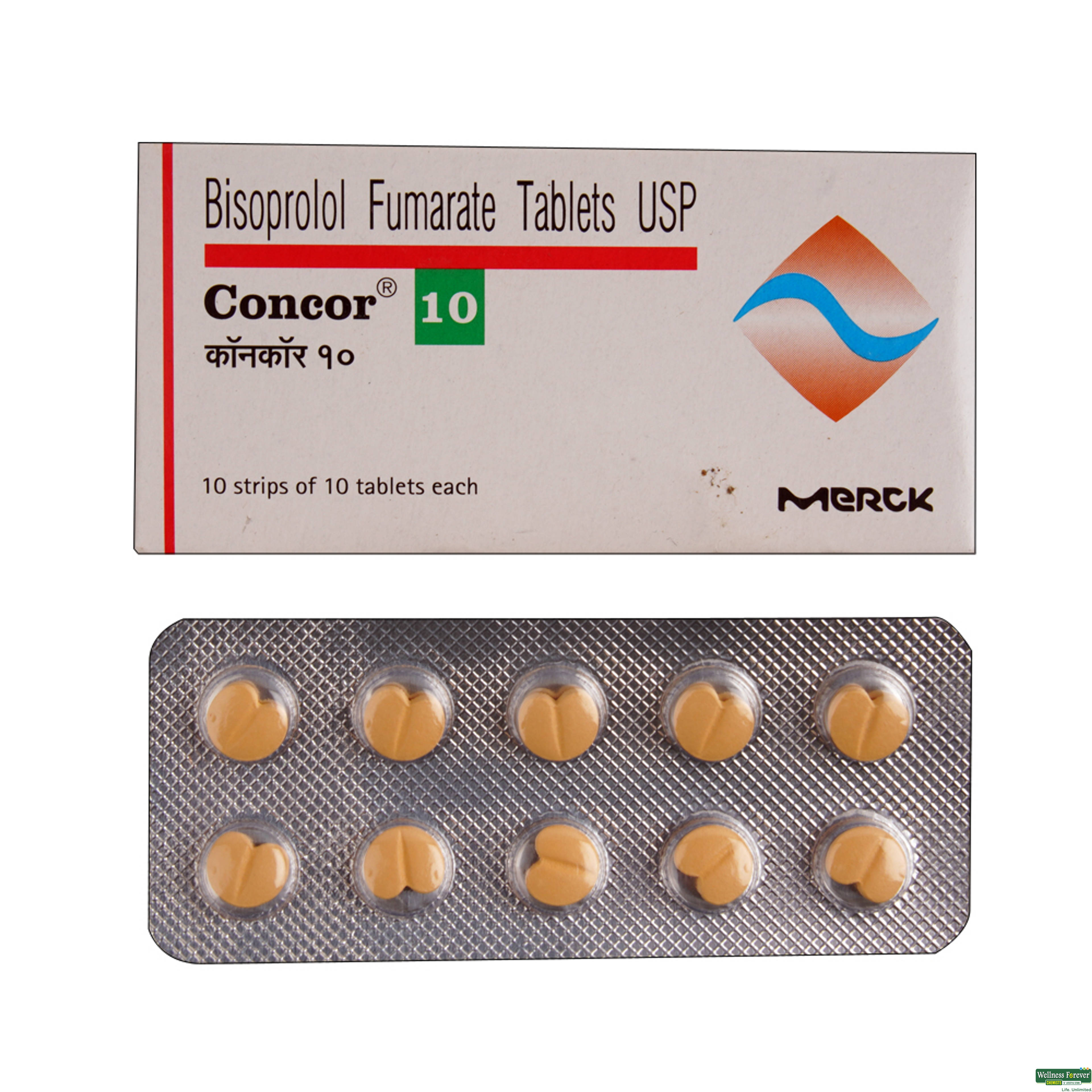 CONCOR 10MG 10TAB-image