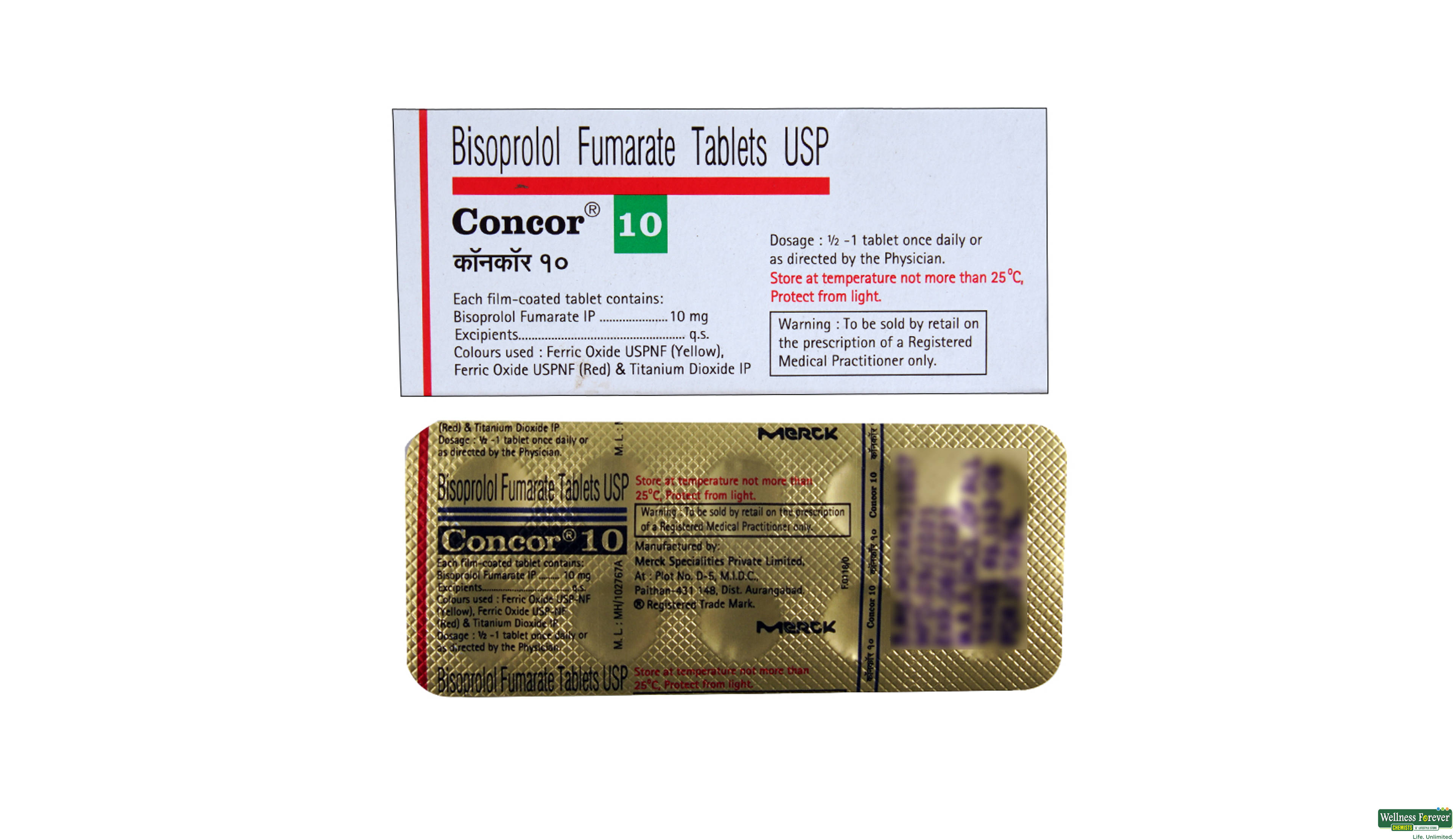 CONCOR 10MG 10TAB- 2, 10TAB, 