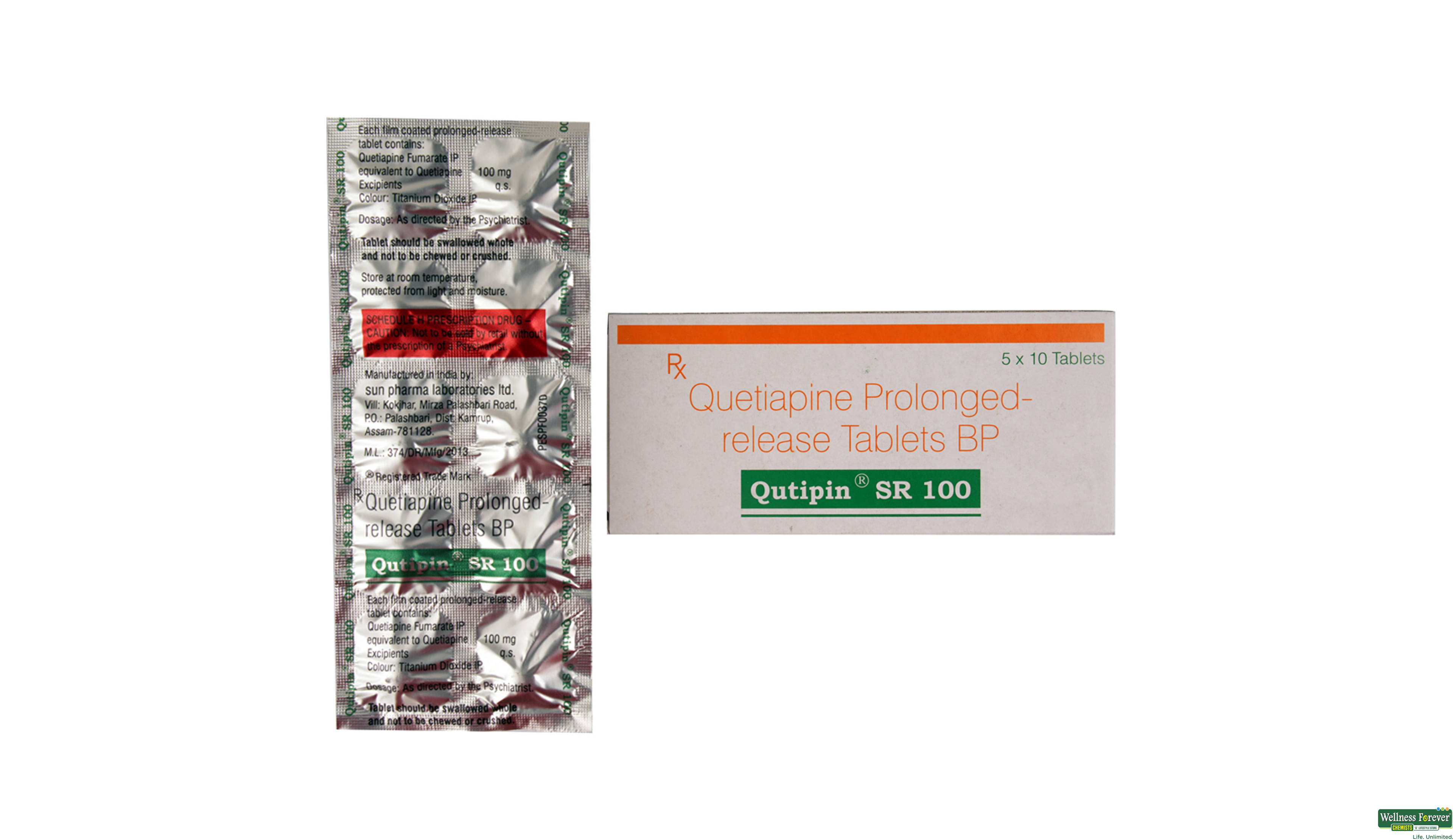 QUTIPIN-SR 100MG 10TAB- 1, 10TAB, 
