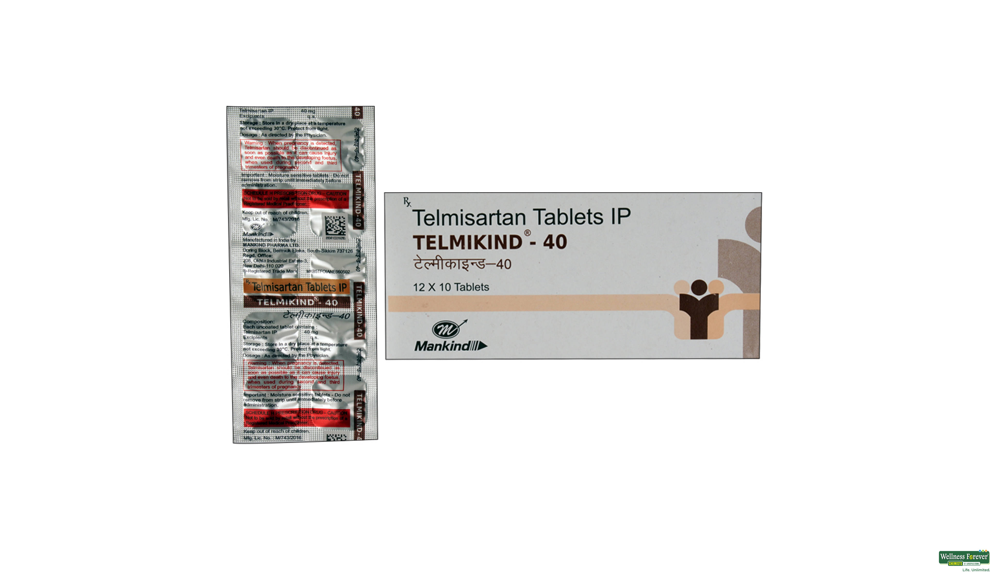 TELMIKIND 40MG 10TAB- 1, 10TAB, 