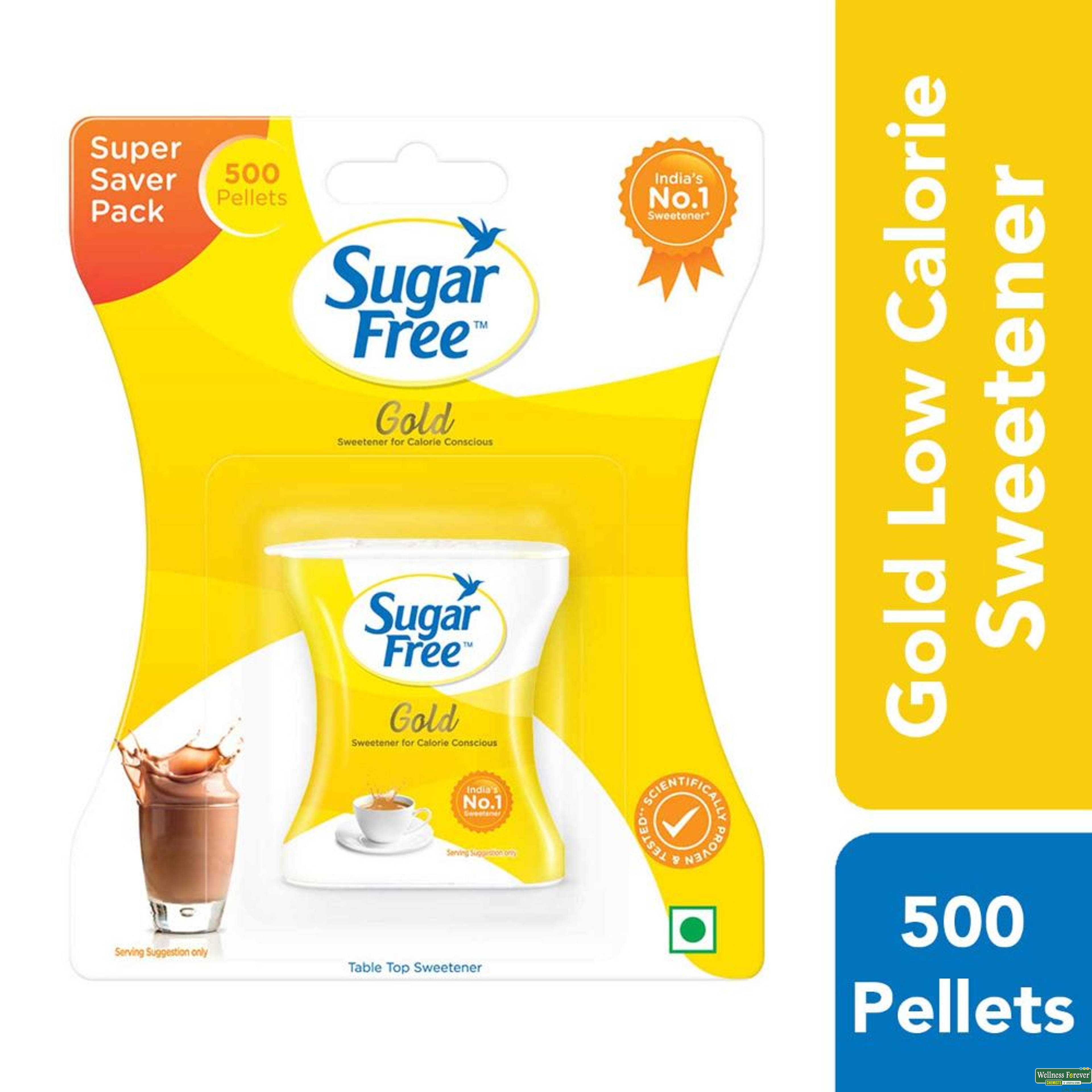 Sugar Free Sugarfree Gold Low Calorie Sweetner, 500 pellets-image