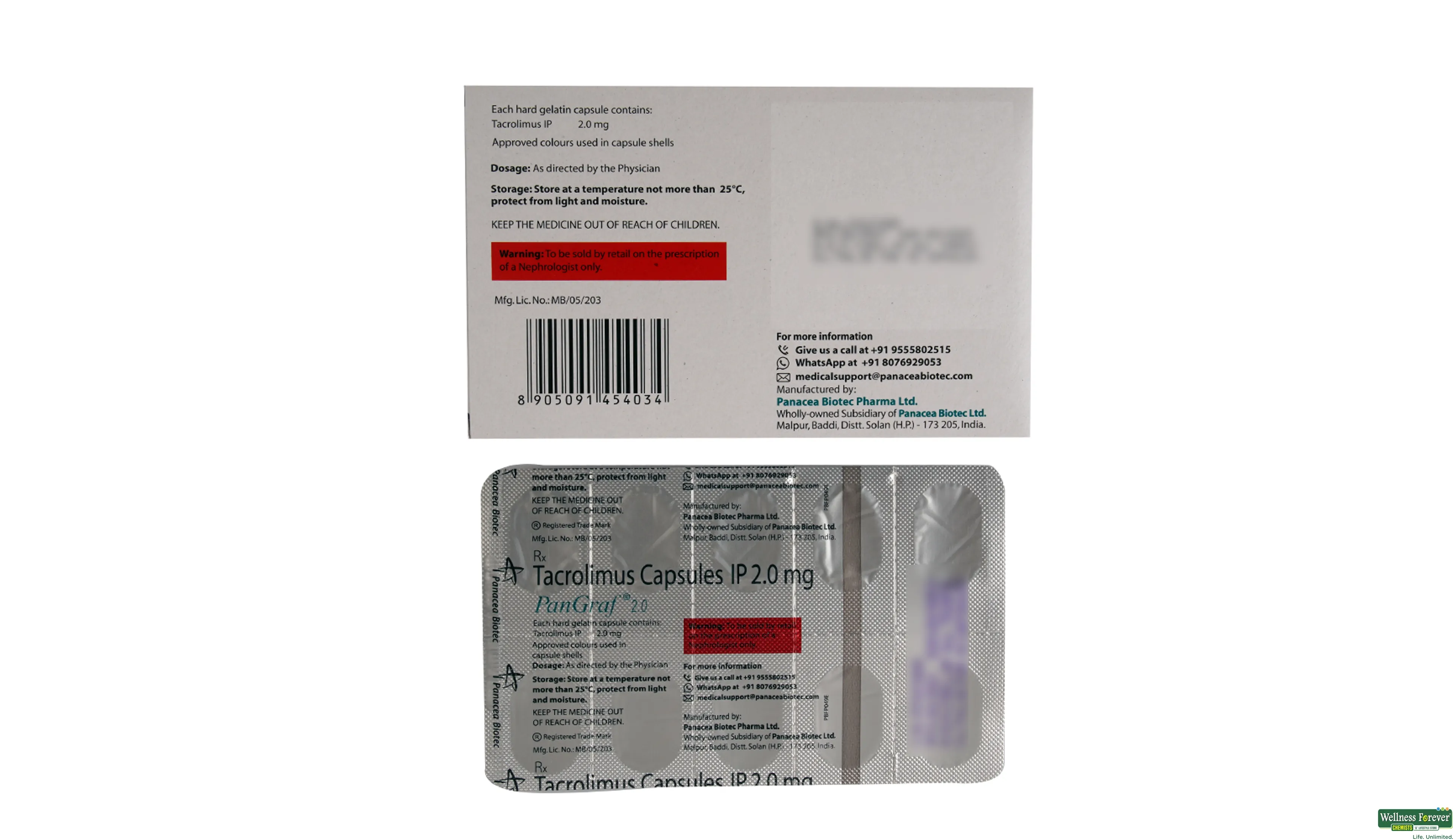 PANGRAF 2MG 10CAP- 2, 10CAP, 