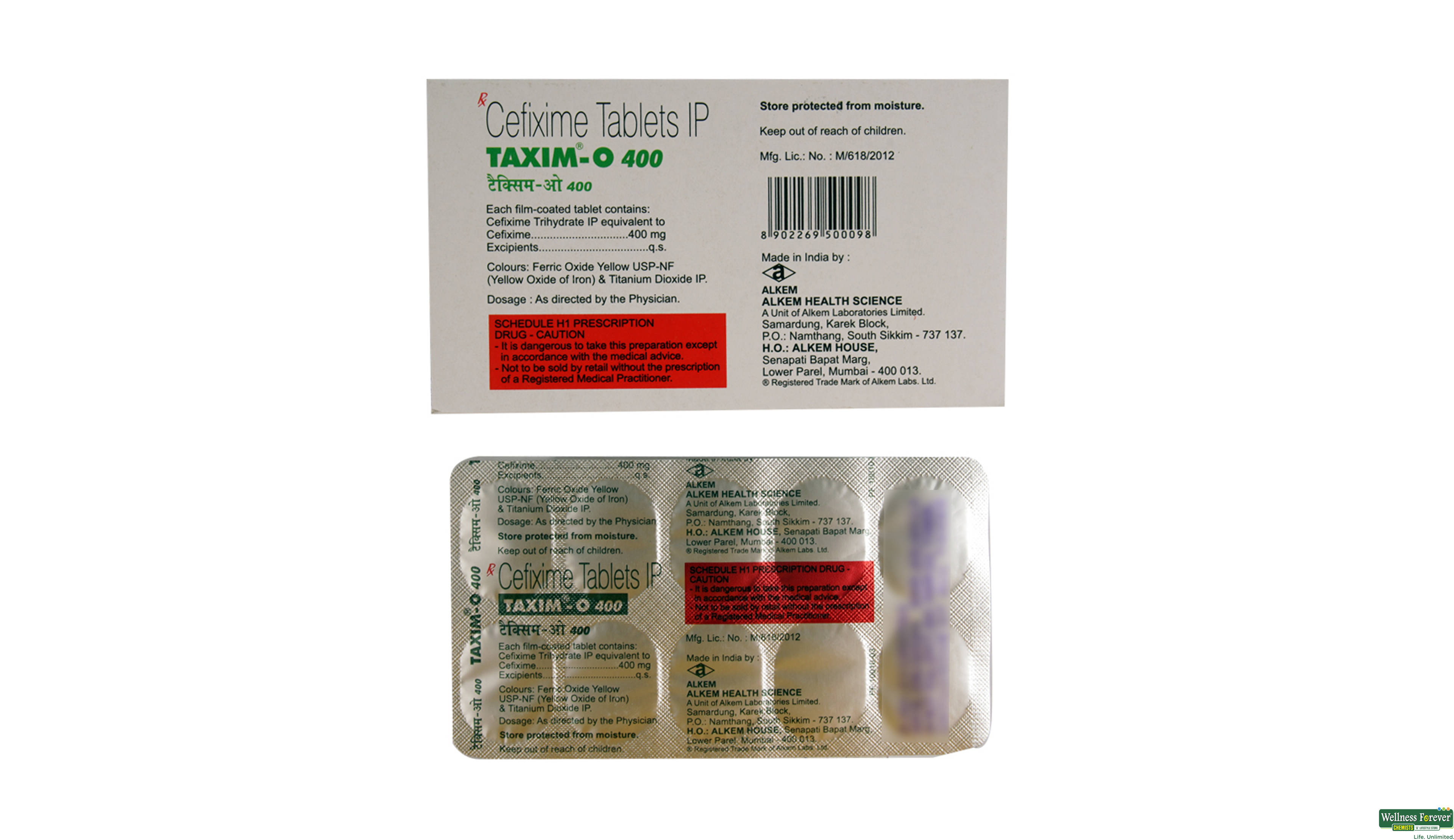 TAXIM-O 400MG 10TAB- 2, 10TAB, 