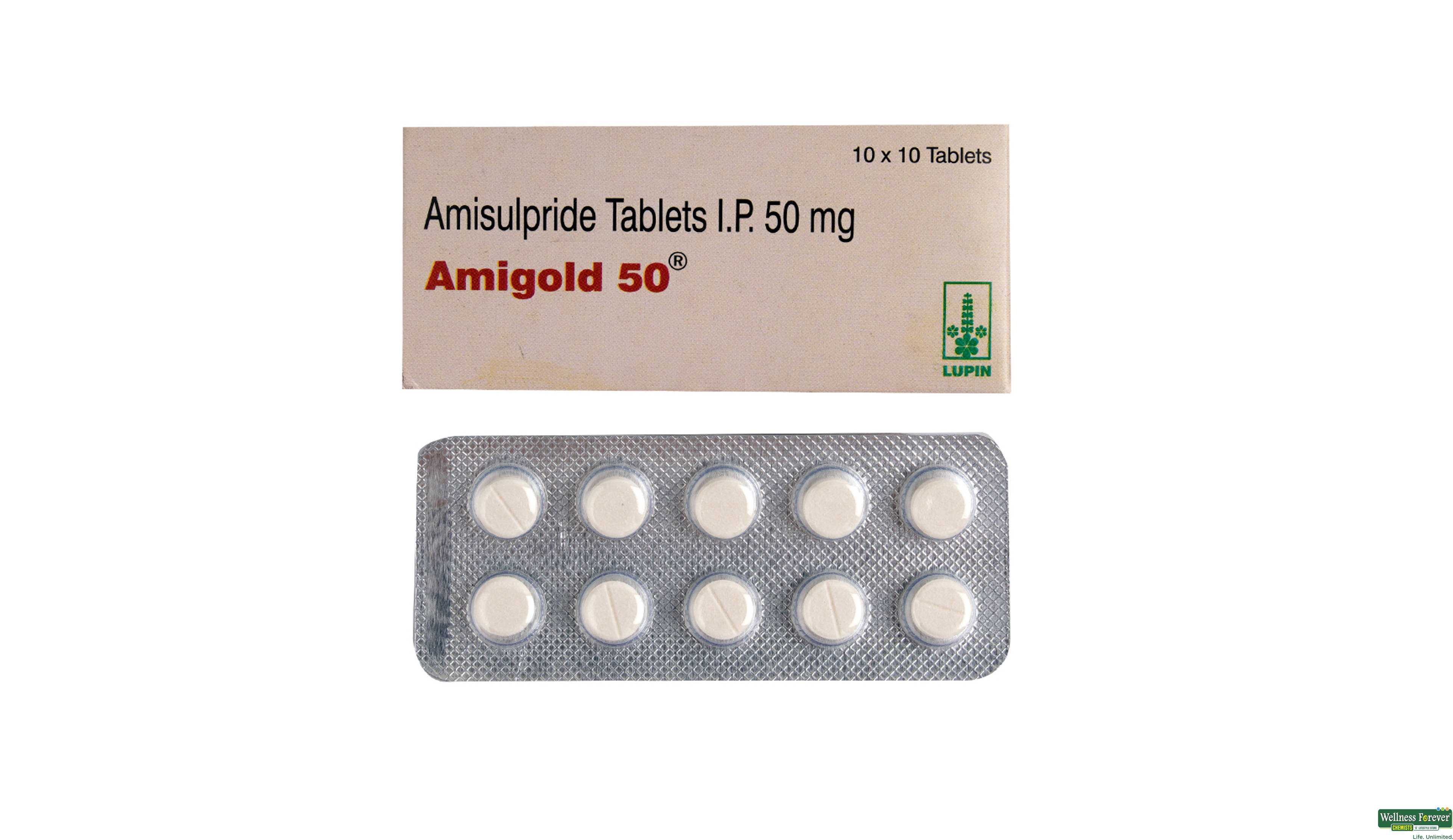 AMIGOLD 50MG 10TAB- 1, 10TAB, 