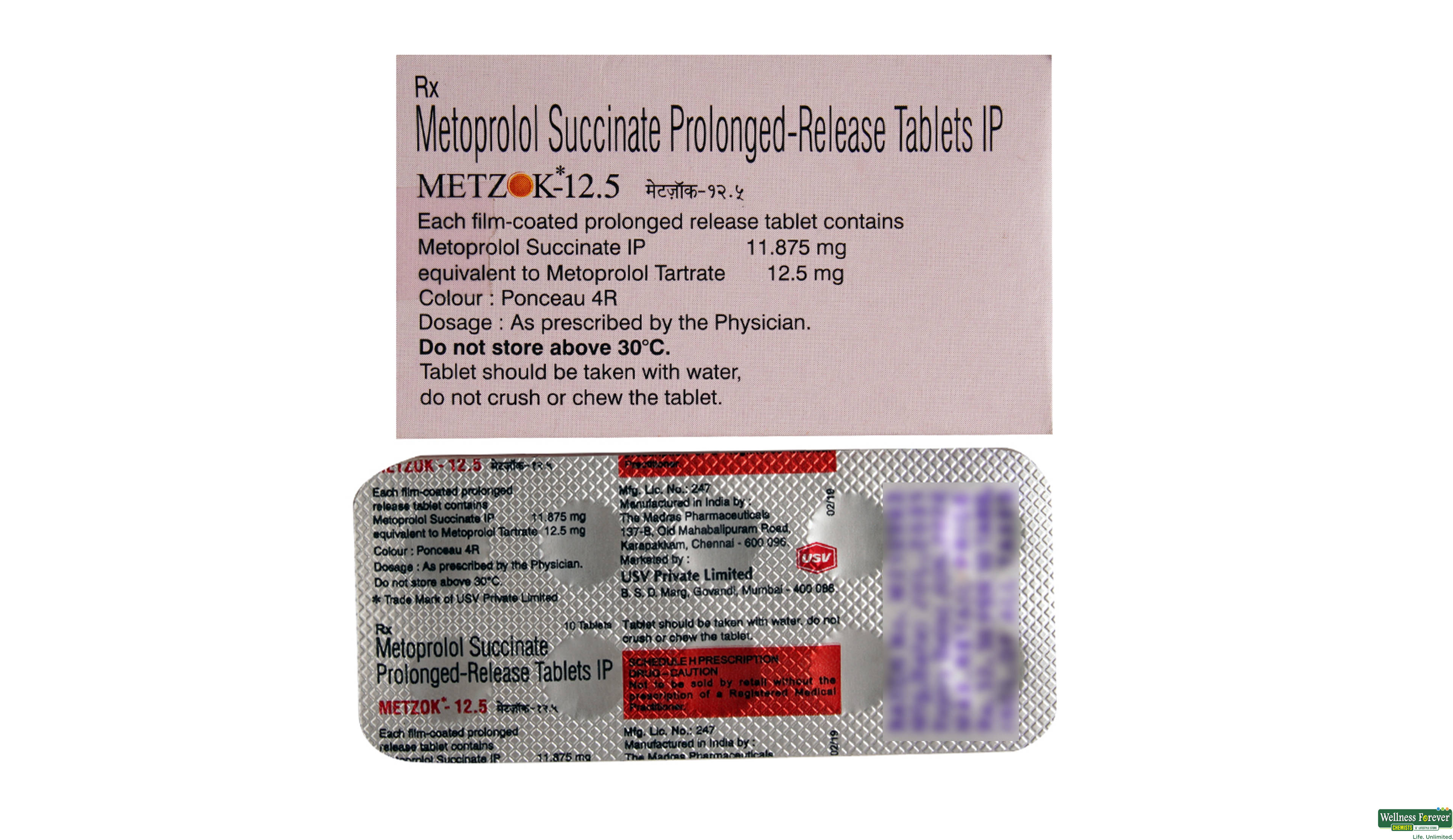 METZOK 12.5MG 10TAB- 2, 10TAB, 