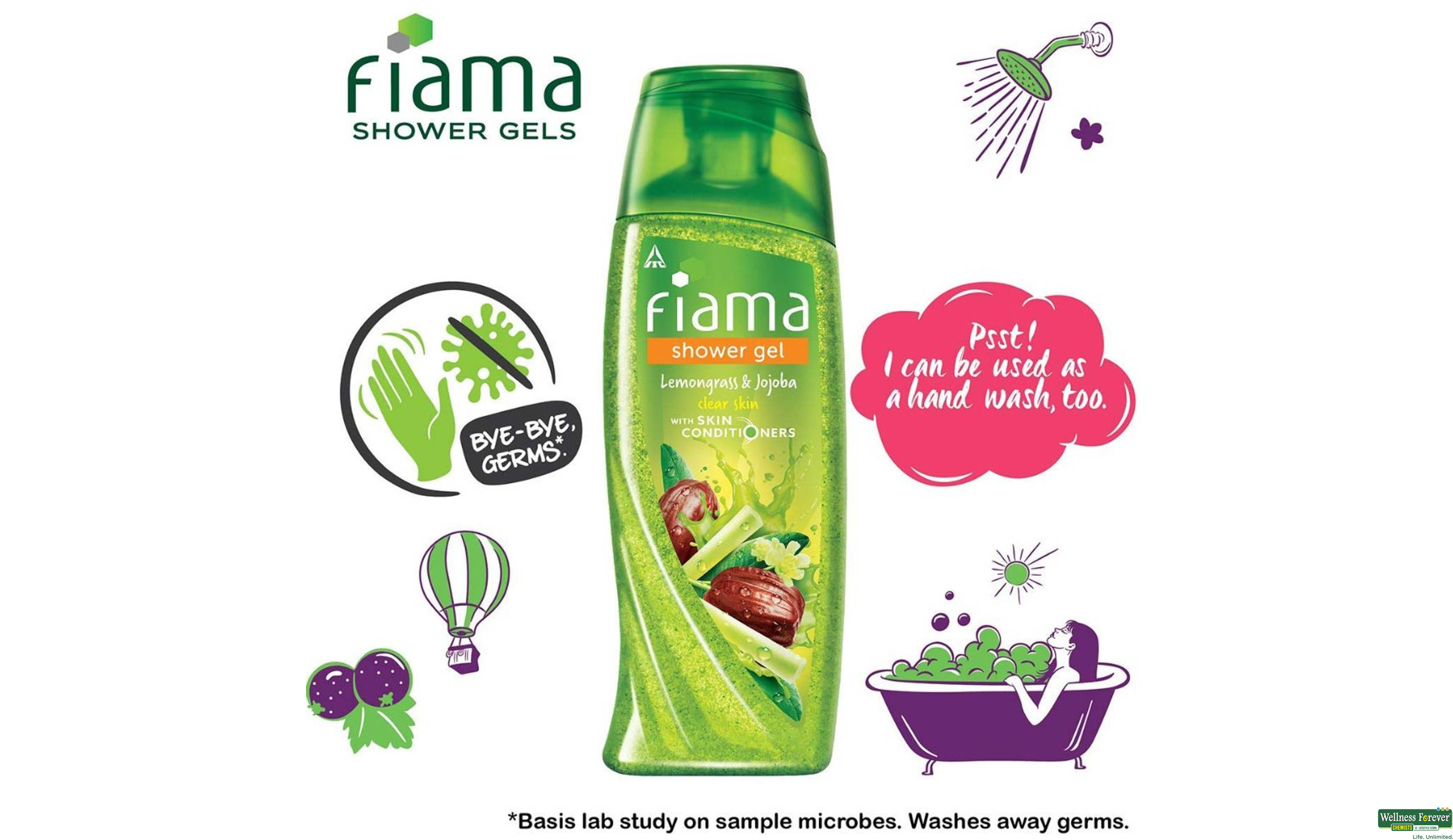 FIAMA S/GEL LEMONGRASS & JOJOBA 250ML- 3, 250ML, 