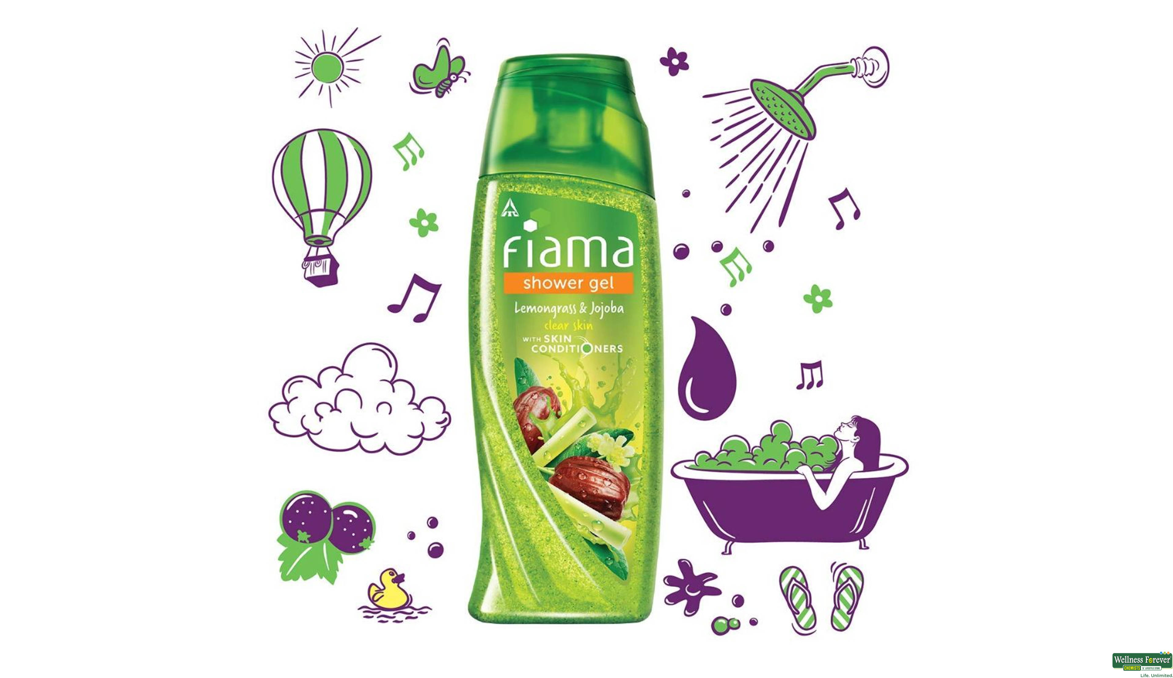 FIAMA S/GEL LEMONGRASS & JOJOBA 250ML- 4, 250ML, 