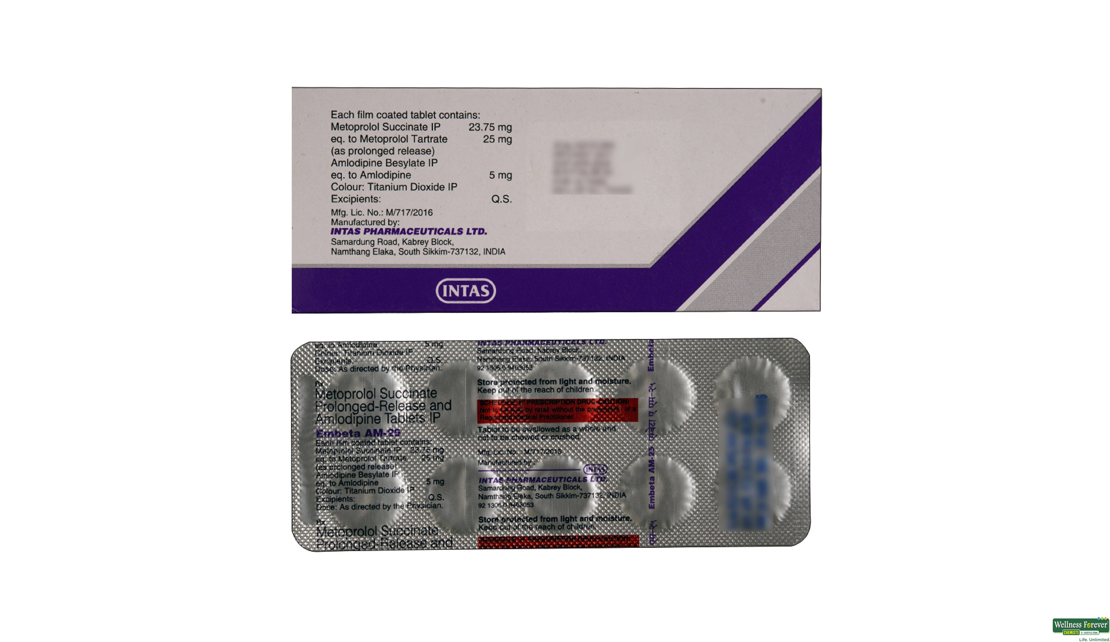 EMBETA-AM 25MG 10TAB- 2, 10TAB, 