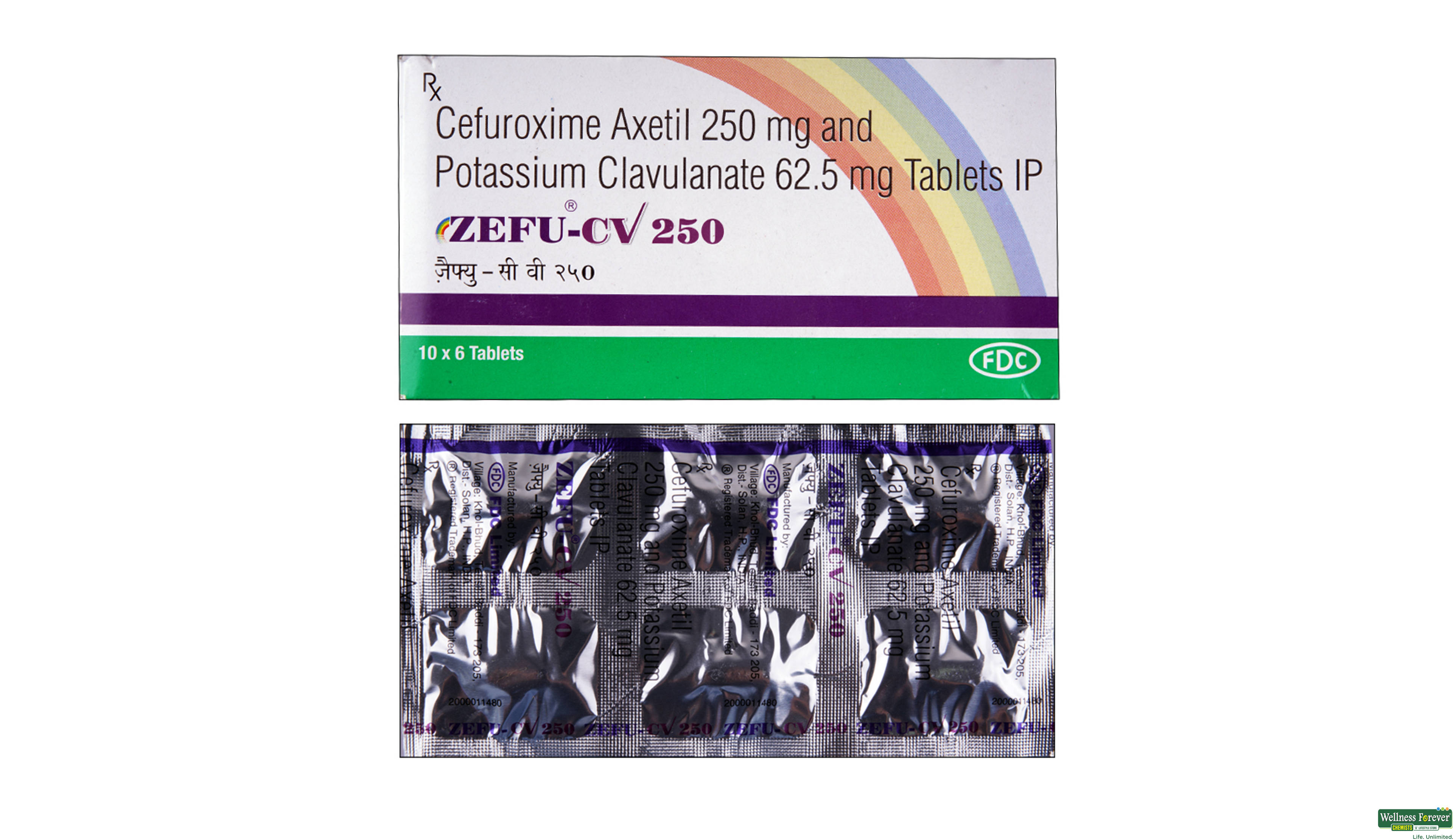 ZEFU-CV 250MG 6TAB- 1, 6TAB, null
