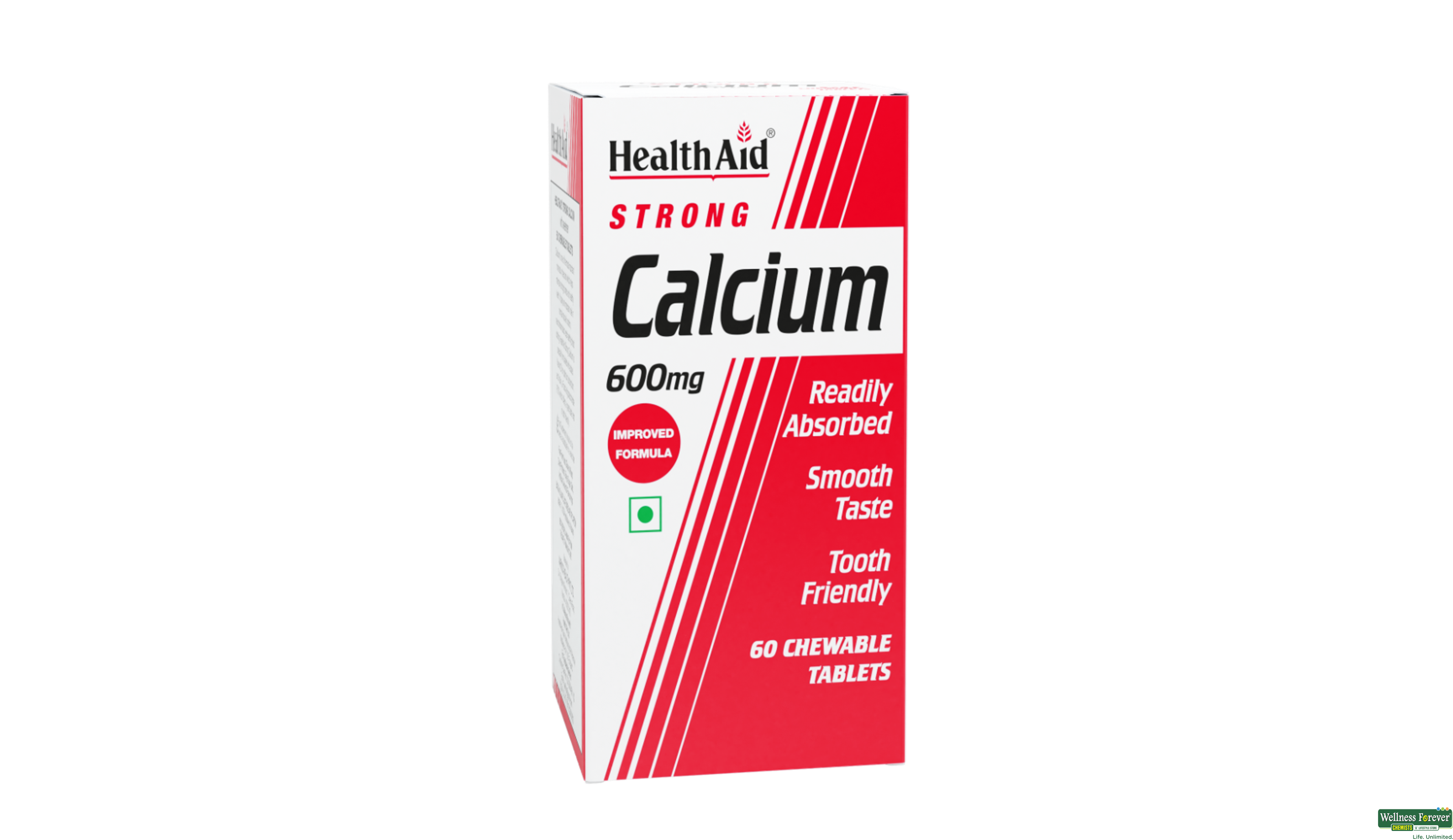 HEALTH AID CALCIUM STRONG 600MG 60TAB- 1, 60TAB, 