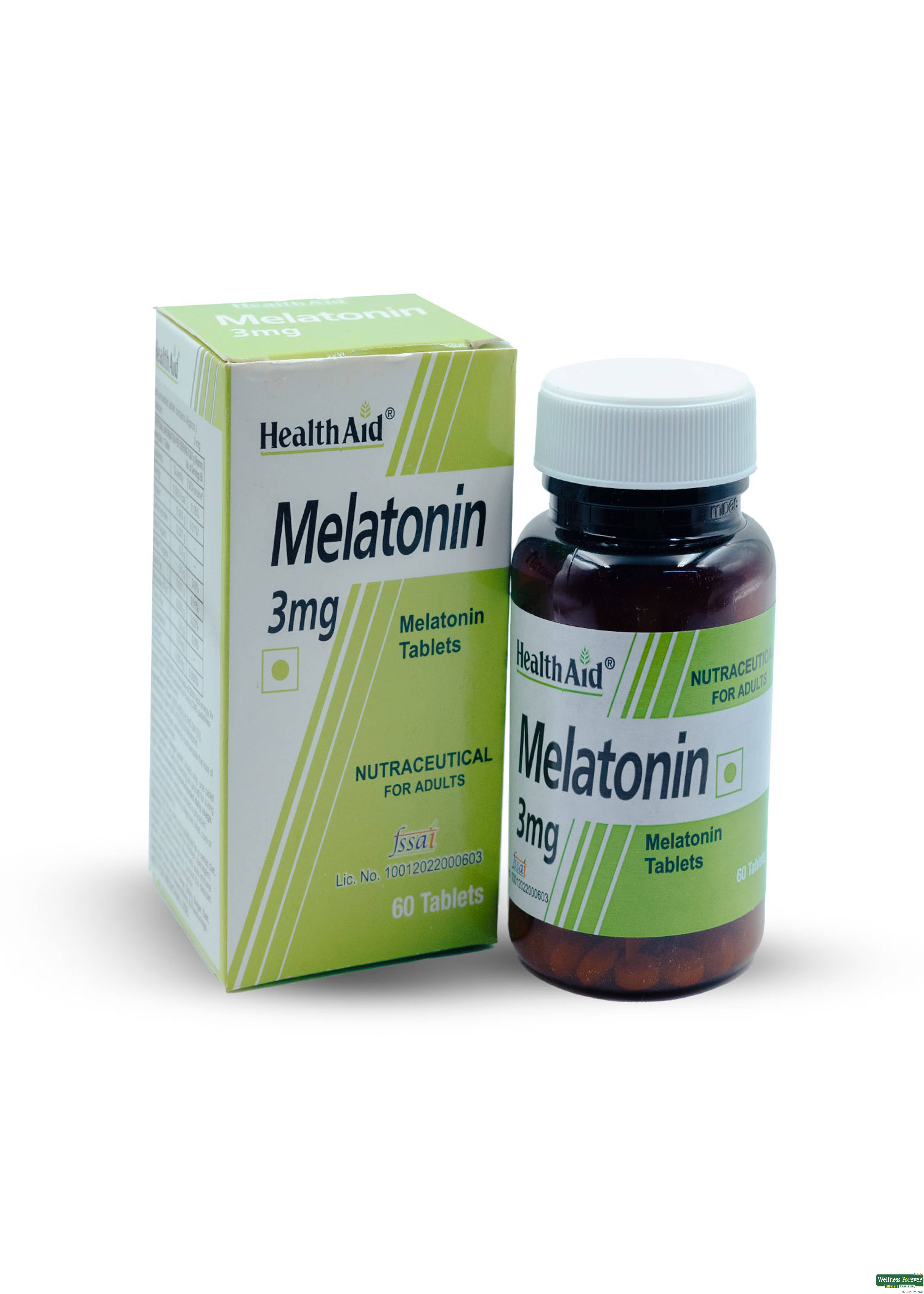 HEALTH AID MELATONIN 3MG 60TAB-image
