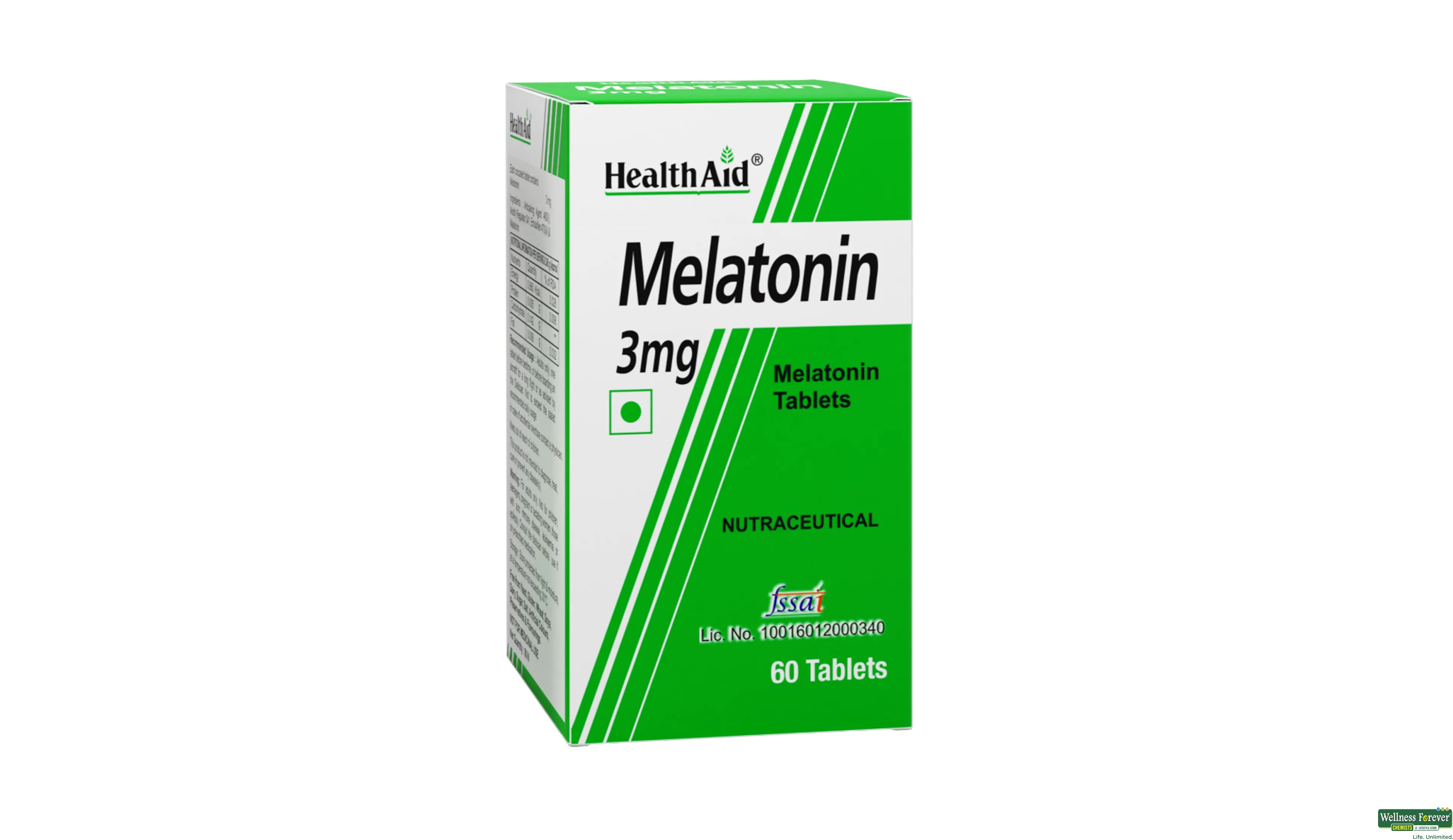 HEALTH AID MELATONIN 3MG 60TAB- 1, 60TAB, 