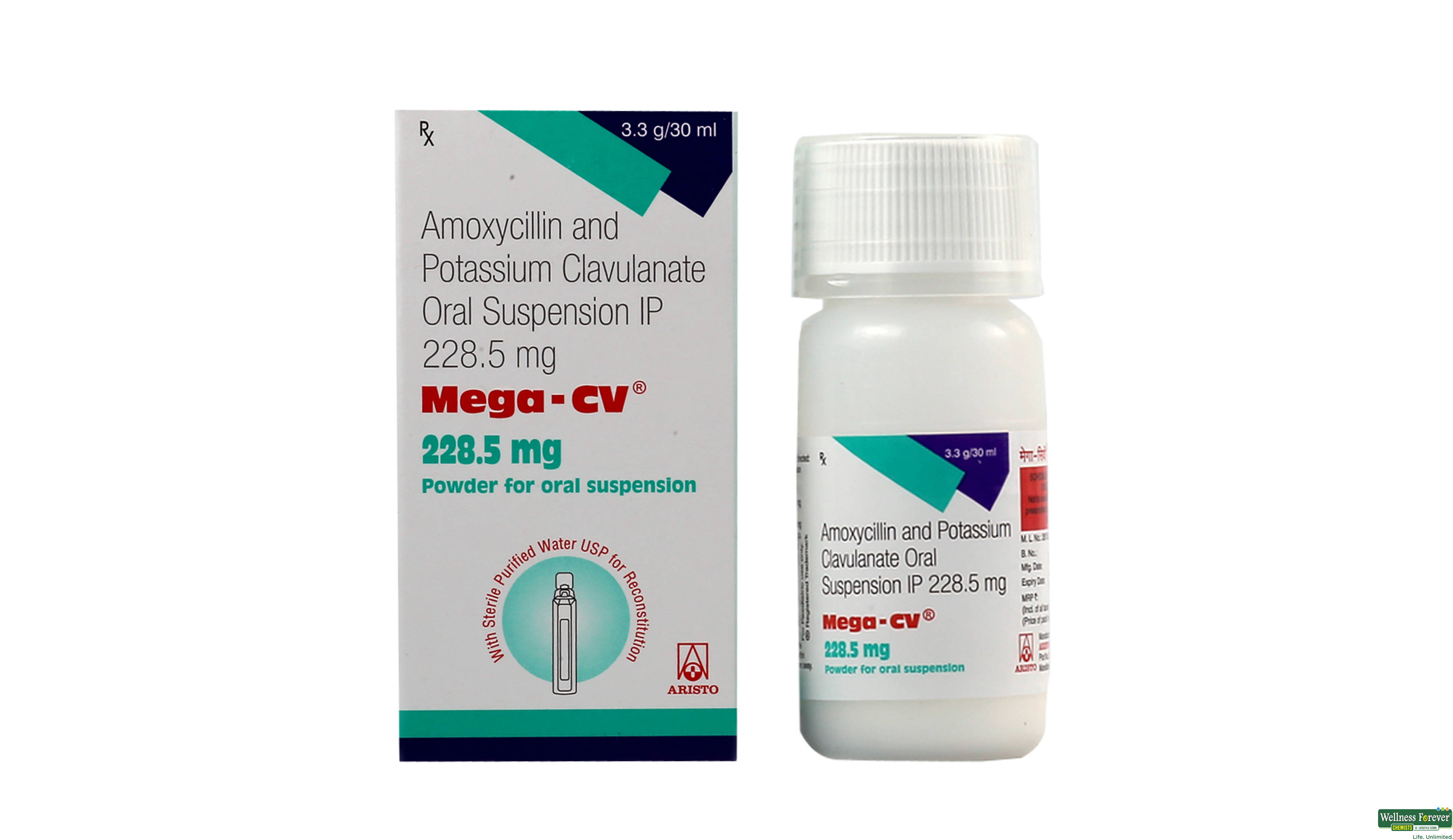 MEGA-CV 228.5MG DRY SYP 30ML- 1, 30ML, 