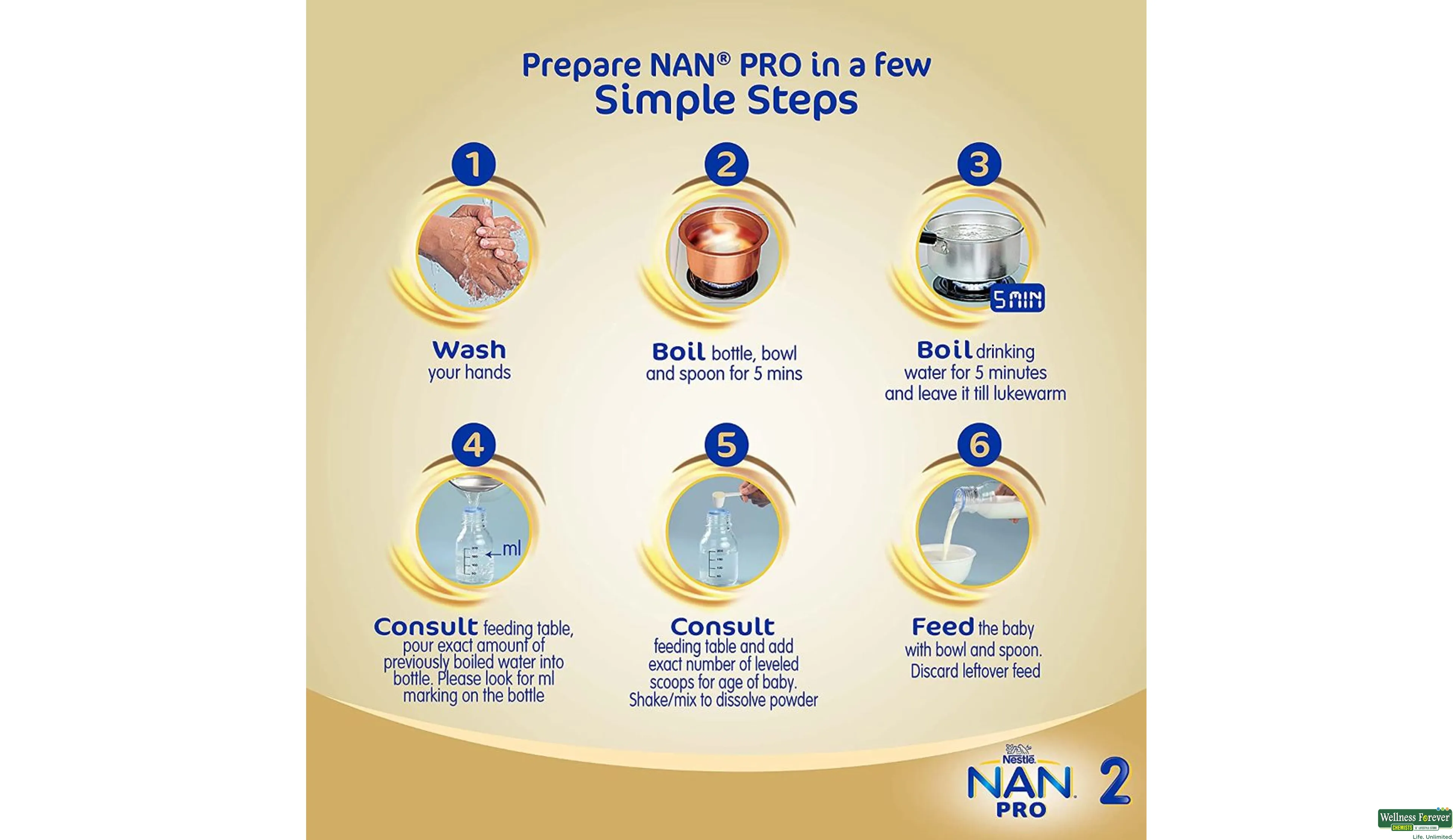 Buy Nestle Nan Pro 2 Follow-Up Formula Powder, Refill Pack, 400 g Online at  Best Prices