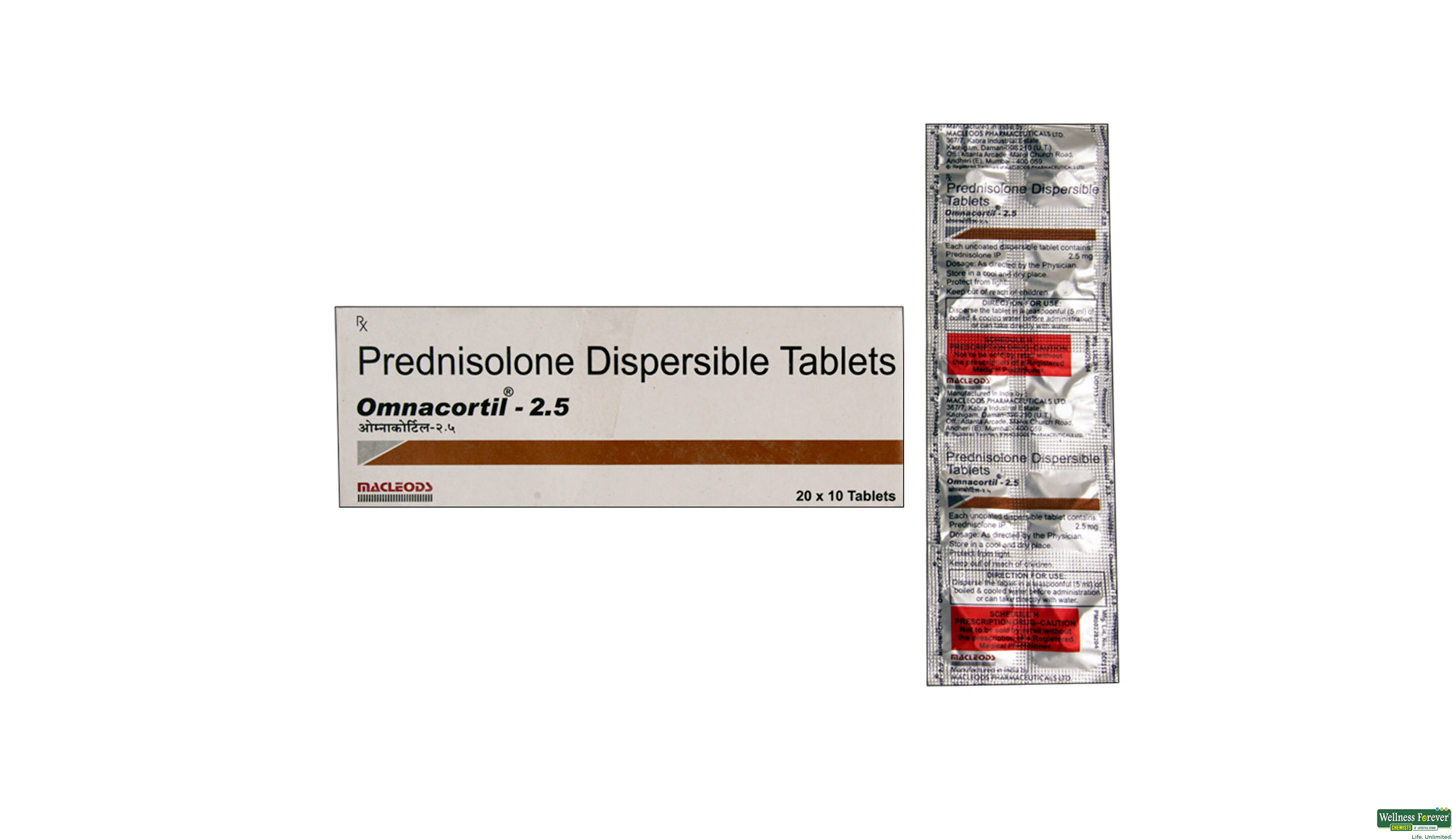 OMNACORTIL 2.5MG 10TAB- 1, 10TAB, 