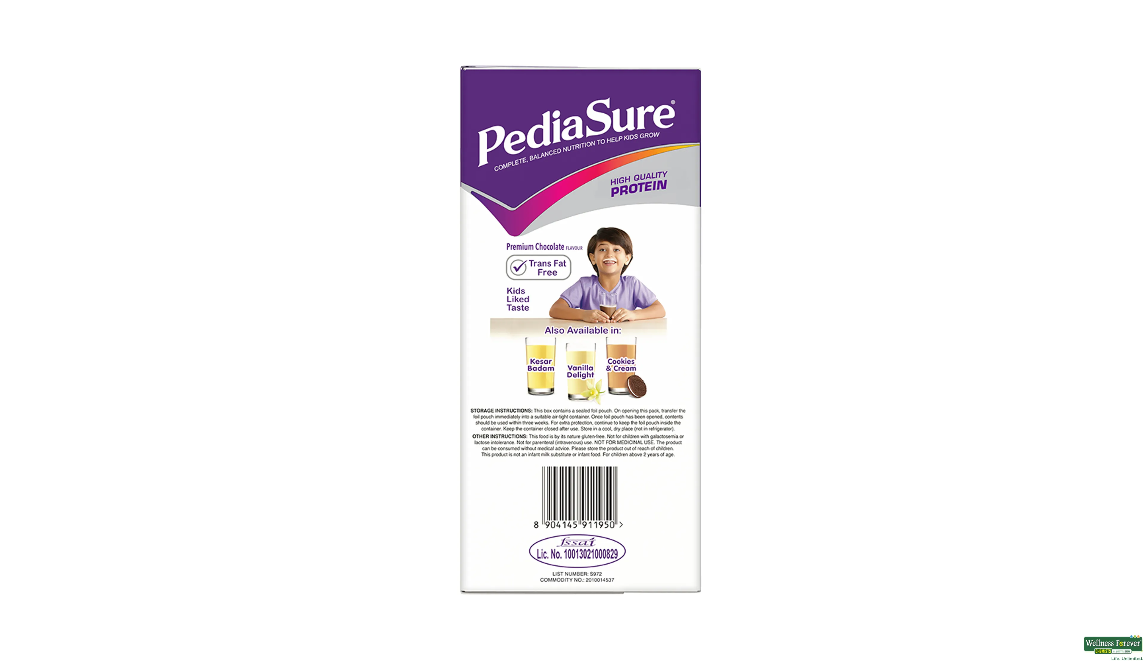 PEDIASURE PWDR CHOCOLATE BOX 1KG- 2, 1KG, 