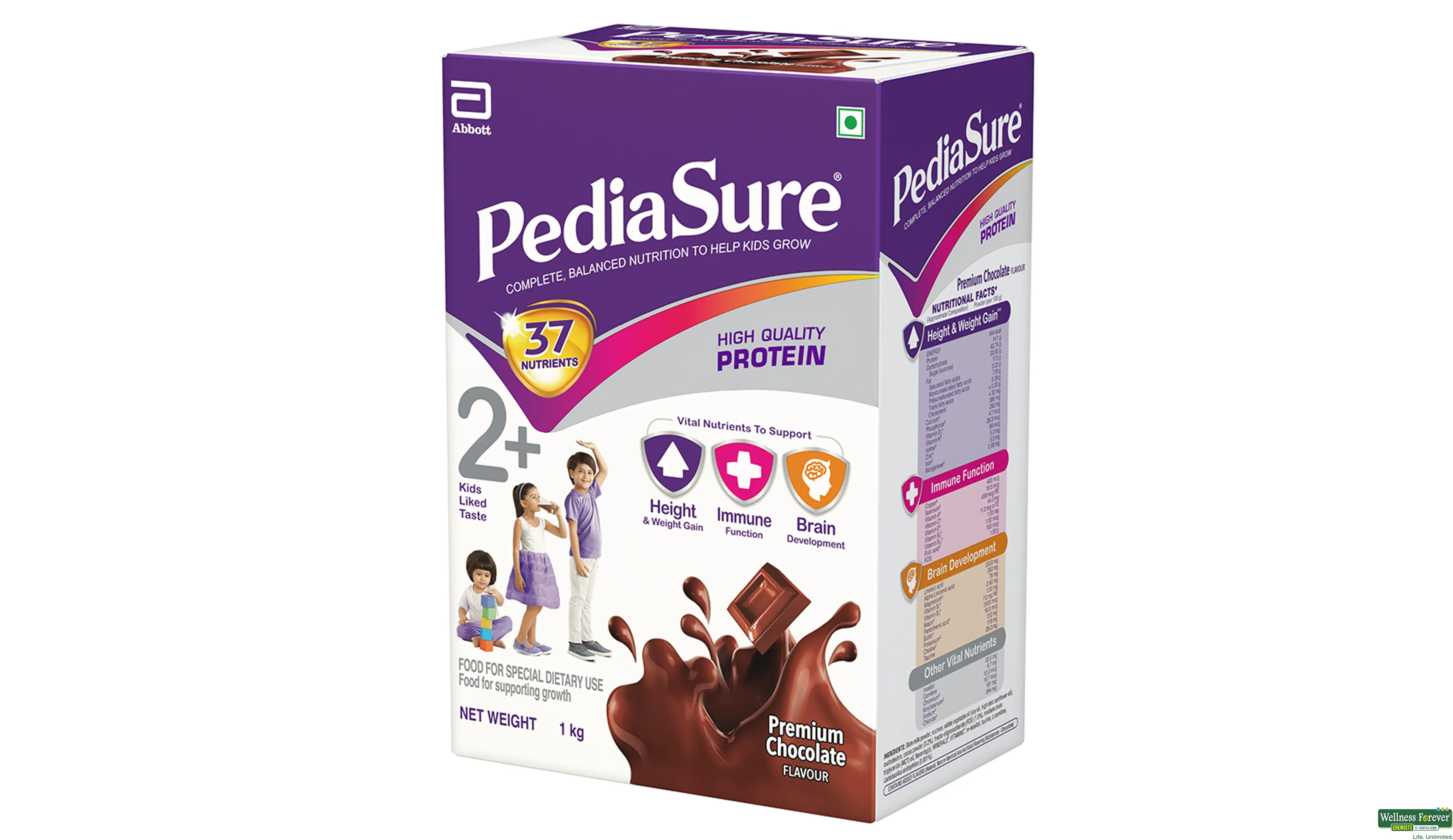 PEDIASURE PWDR CHOCOLATE BOX 1KG- 4, 1KG, 