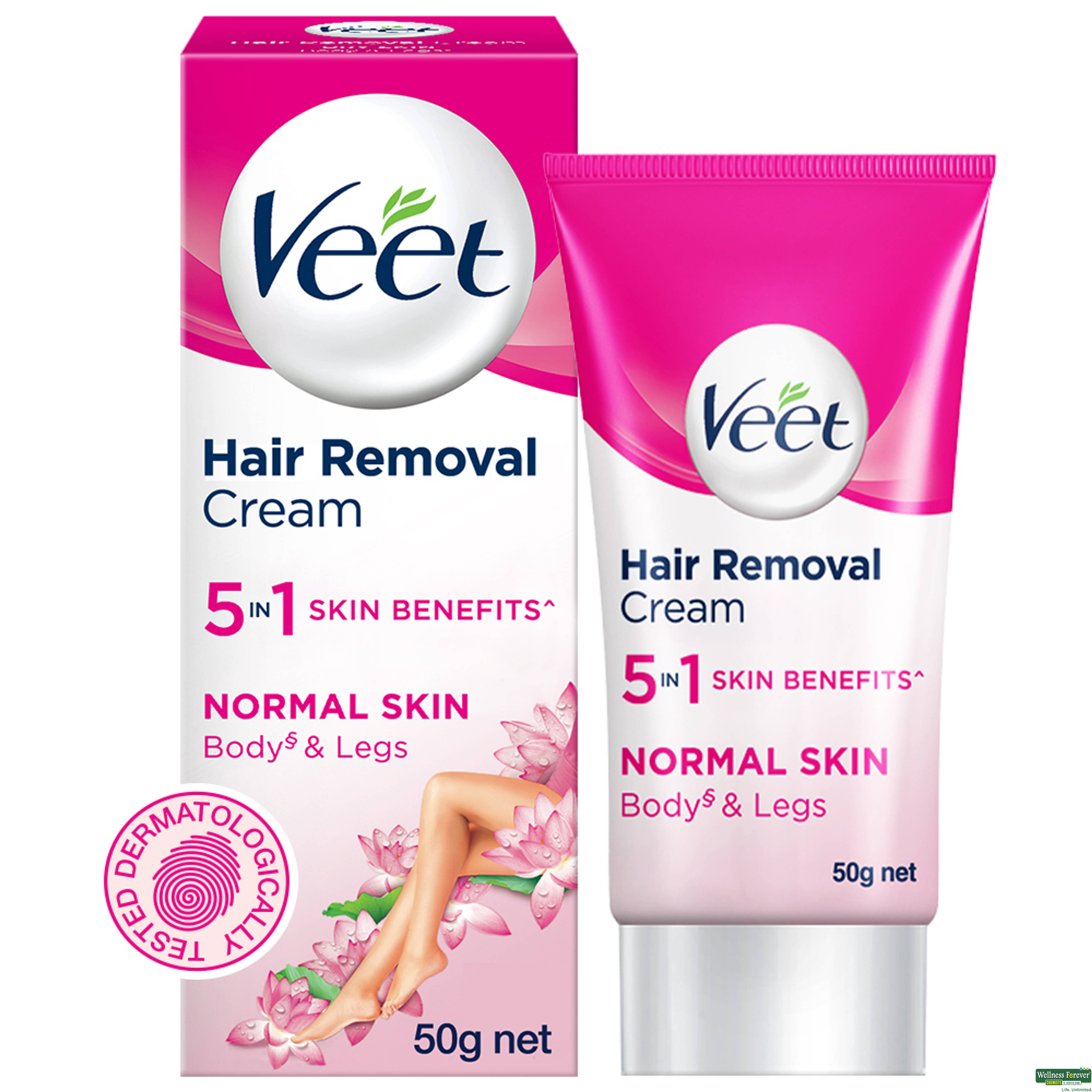 Veet Silk & Fresh Hair Removal Cream for Normal Skin, 50 g-image