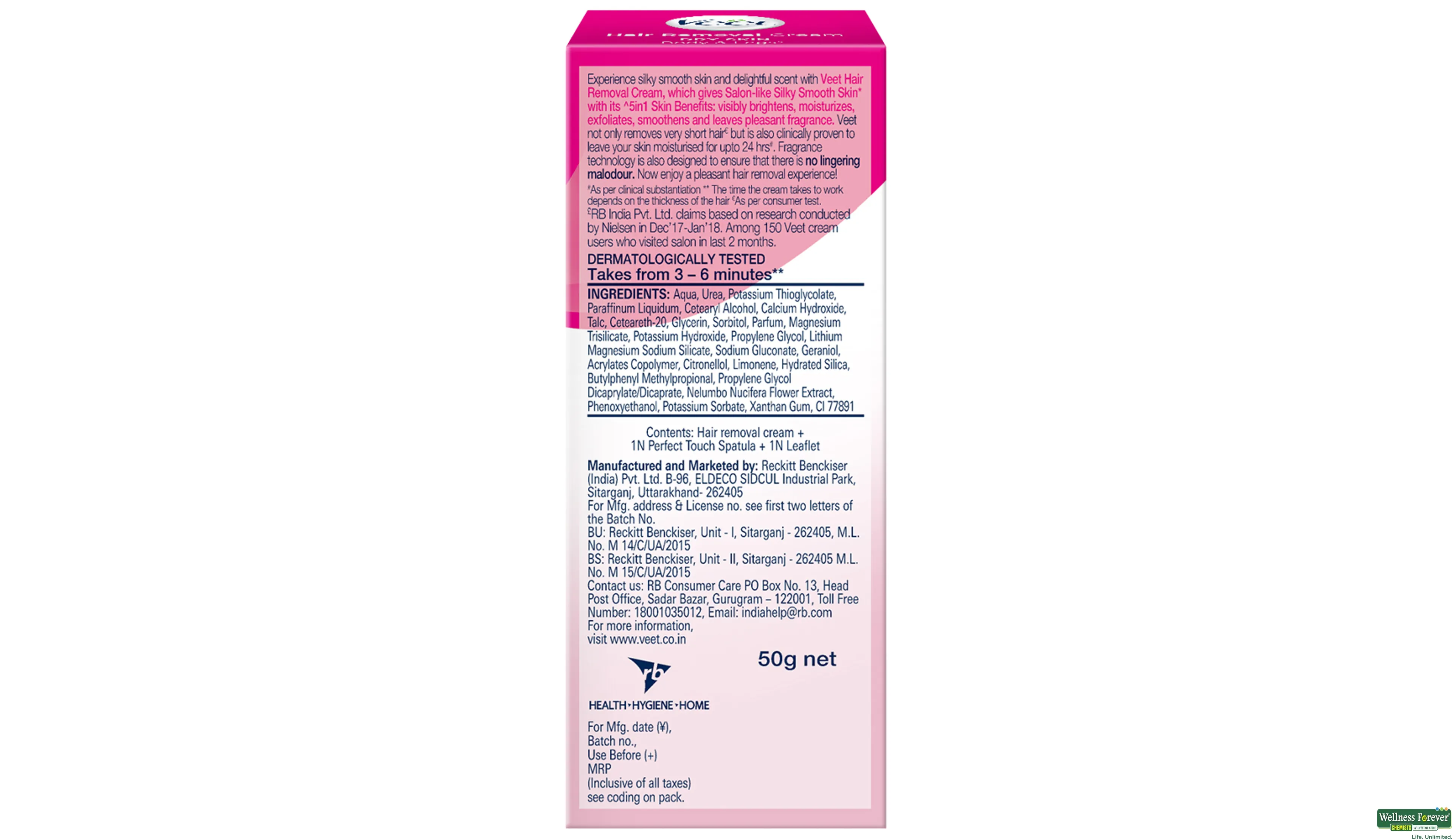 VEET HR/REMV CRM NORMAL 50GM- 2, 50GM, 