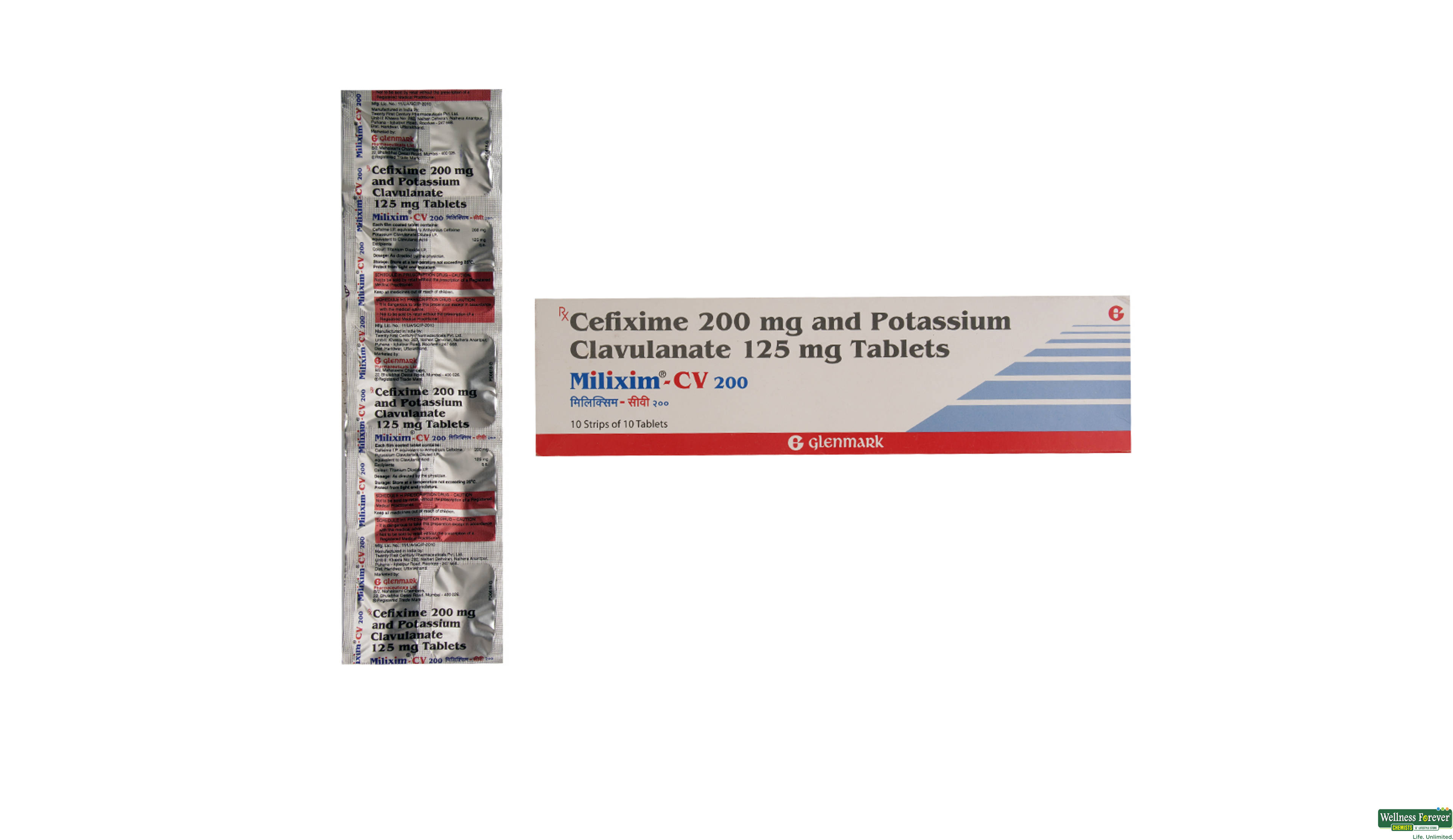 MILIXIM-CV 200MG 10TAB- 1, 10TAB, null