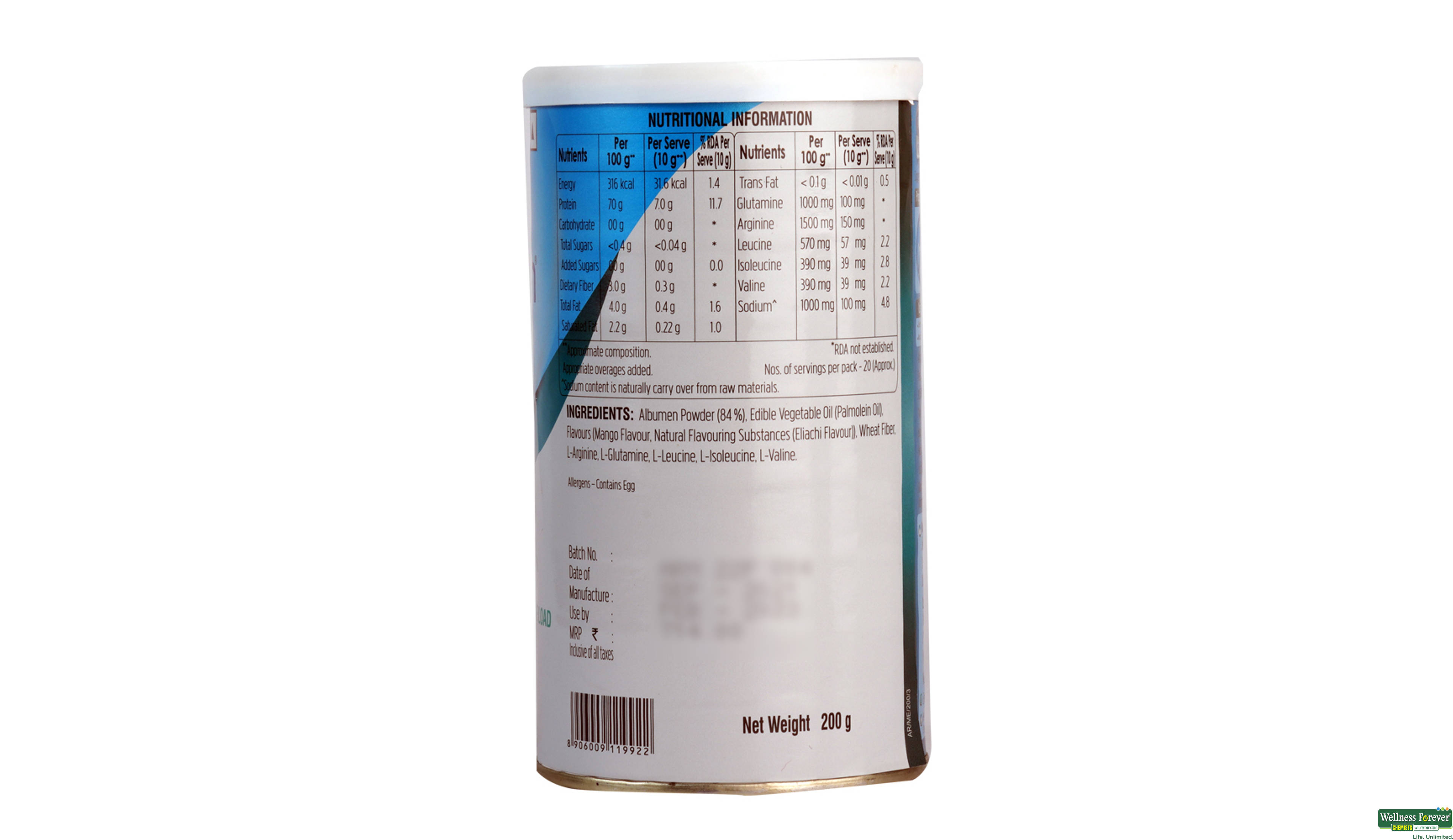 ALBUMEN-RRT PWDR 200GM- 2, 200GM, 
