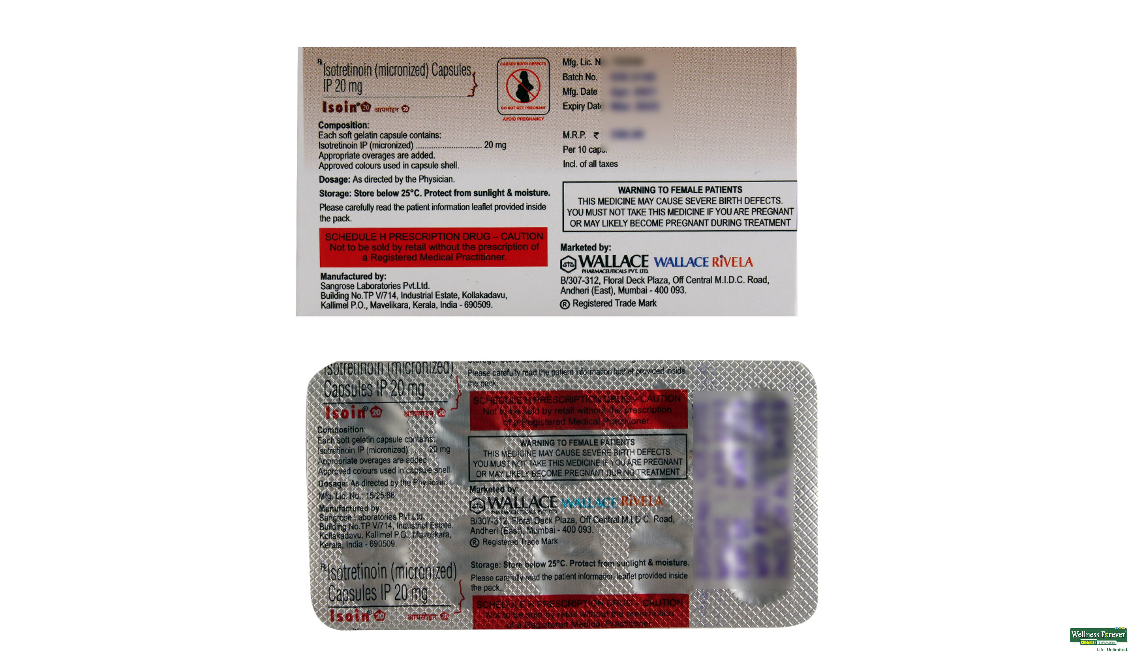ISOIN 20MG 10CAP- 2, 10CAP, 