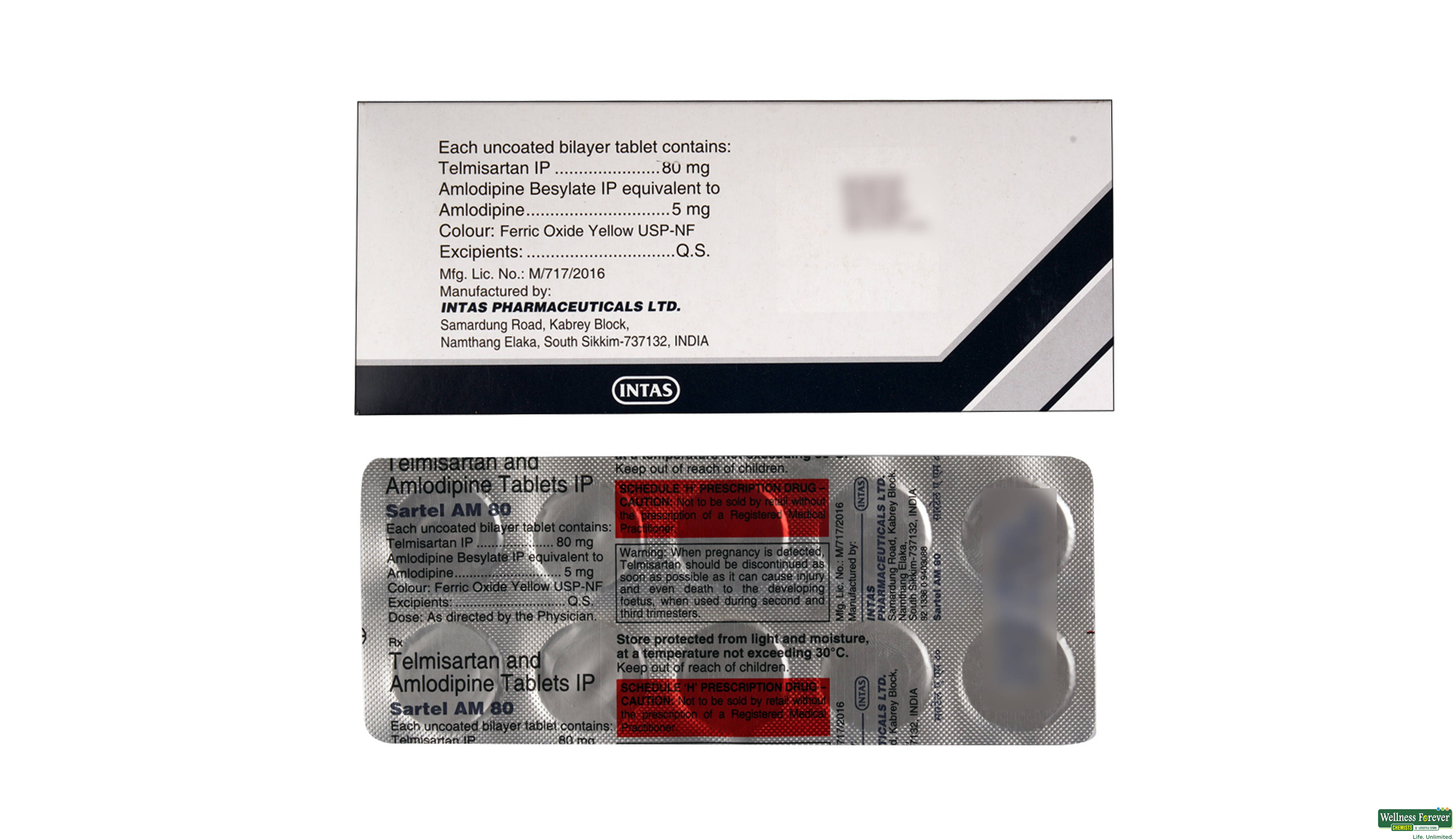 SARTEL-AM 80MG 10TAB- 2, 10TAB, null