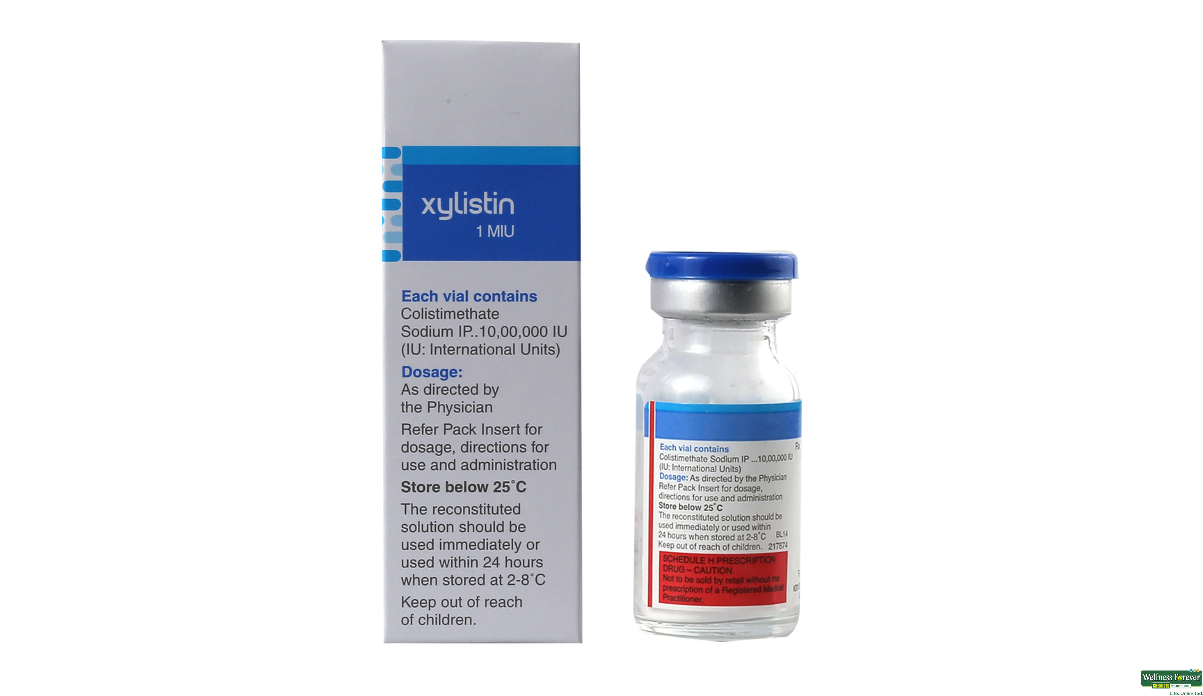 XYLISTIN 1MIU VIAL- 2, 1PC, 