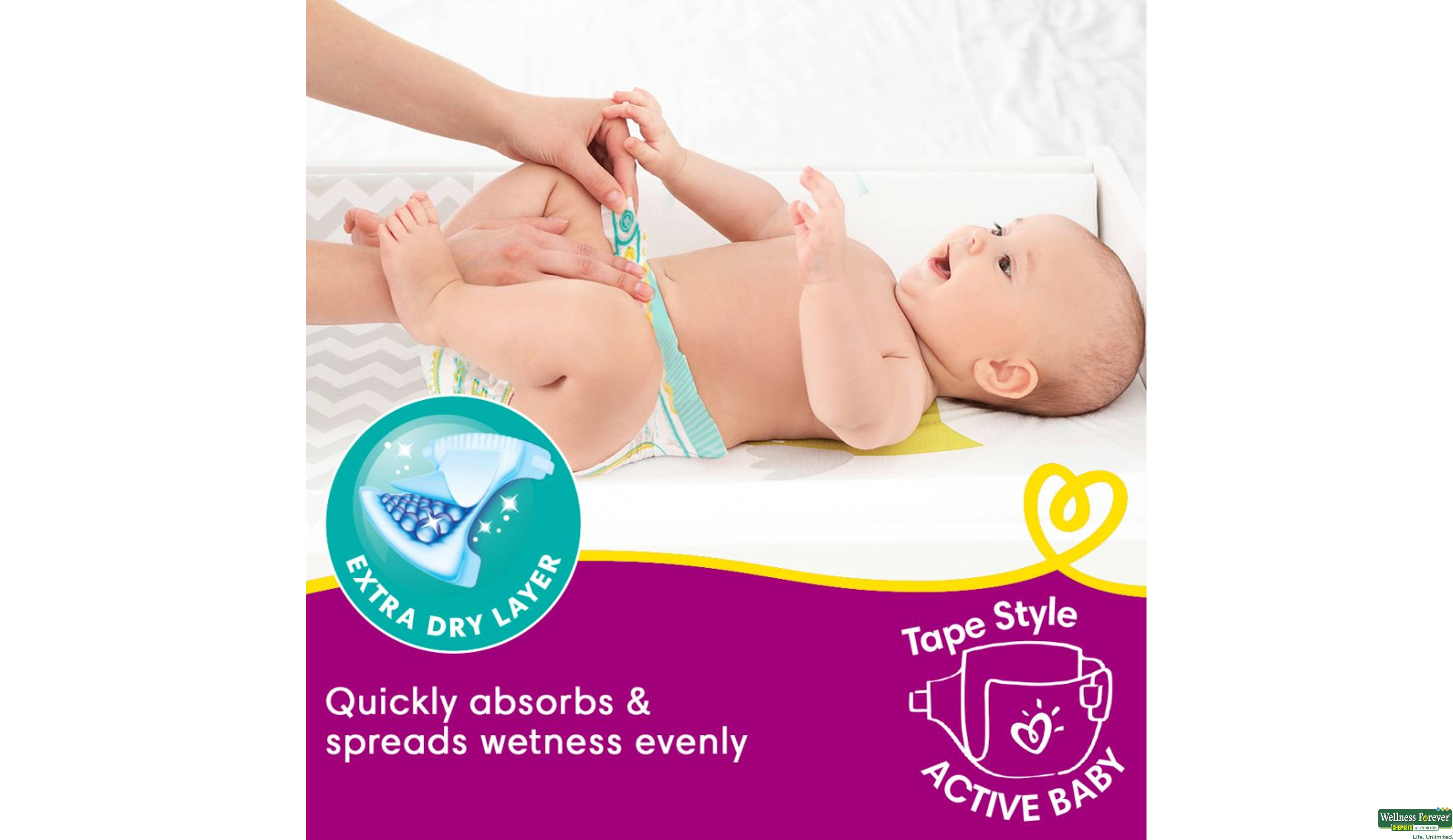 PAMP DIAP ACTIVE BABY M 62PC- 7, 62PC, 