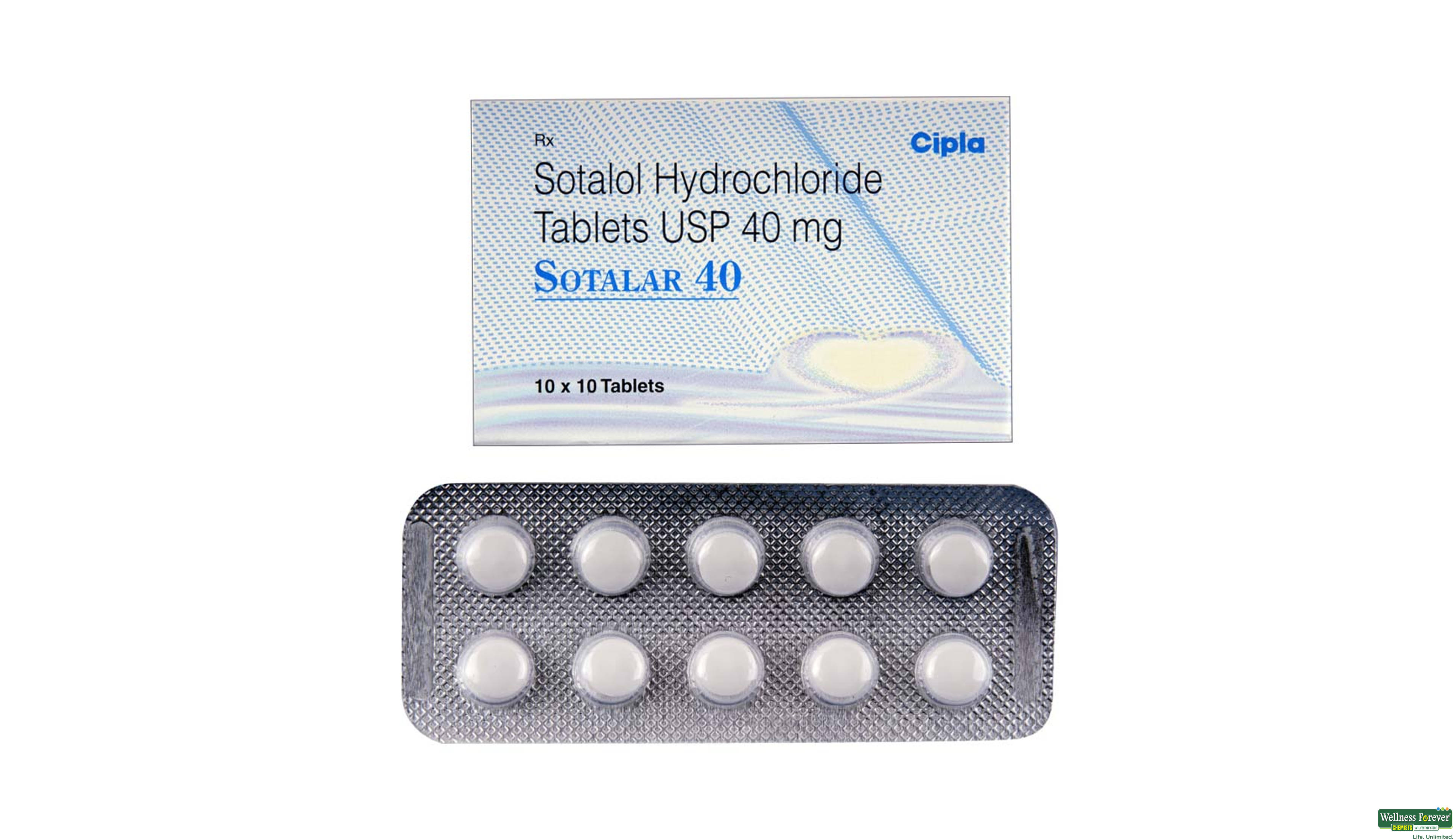 SOTALAR 40MG 10TAB- 1, 10TAB, null