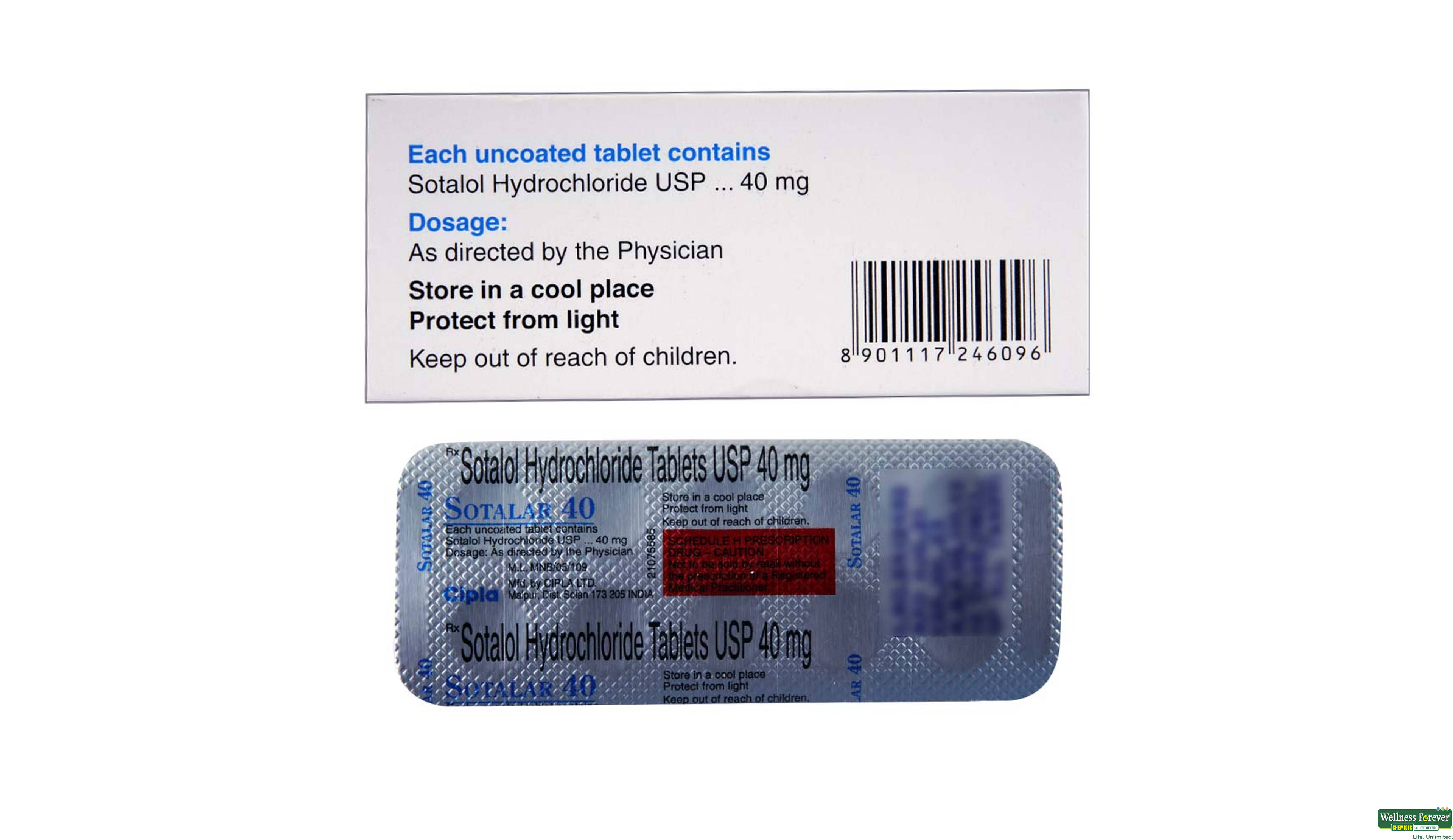 SOTALAR 40MG 10TAB- 2, 10TAB, null