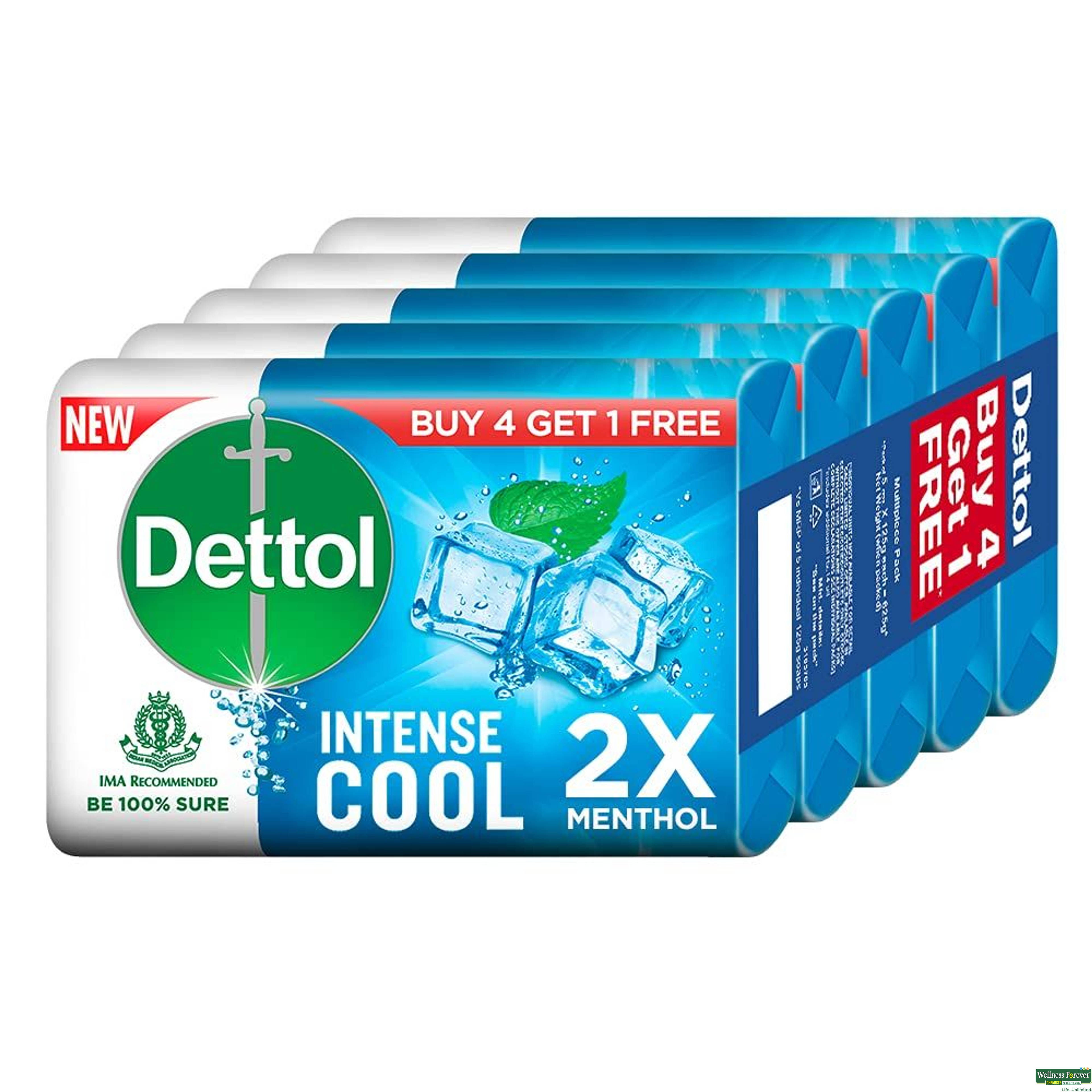 Dettol Germ Protection Bath Soap, Cool, 4X125 g-image