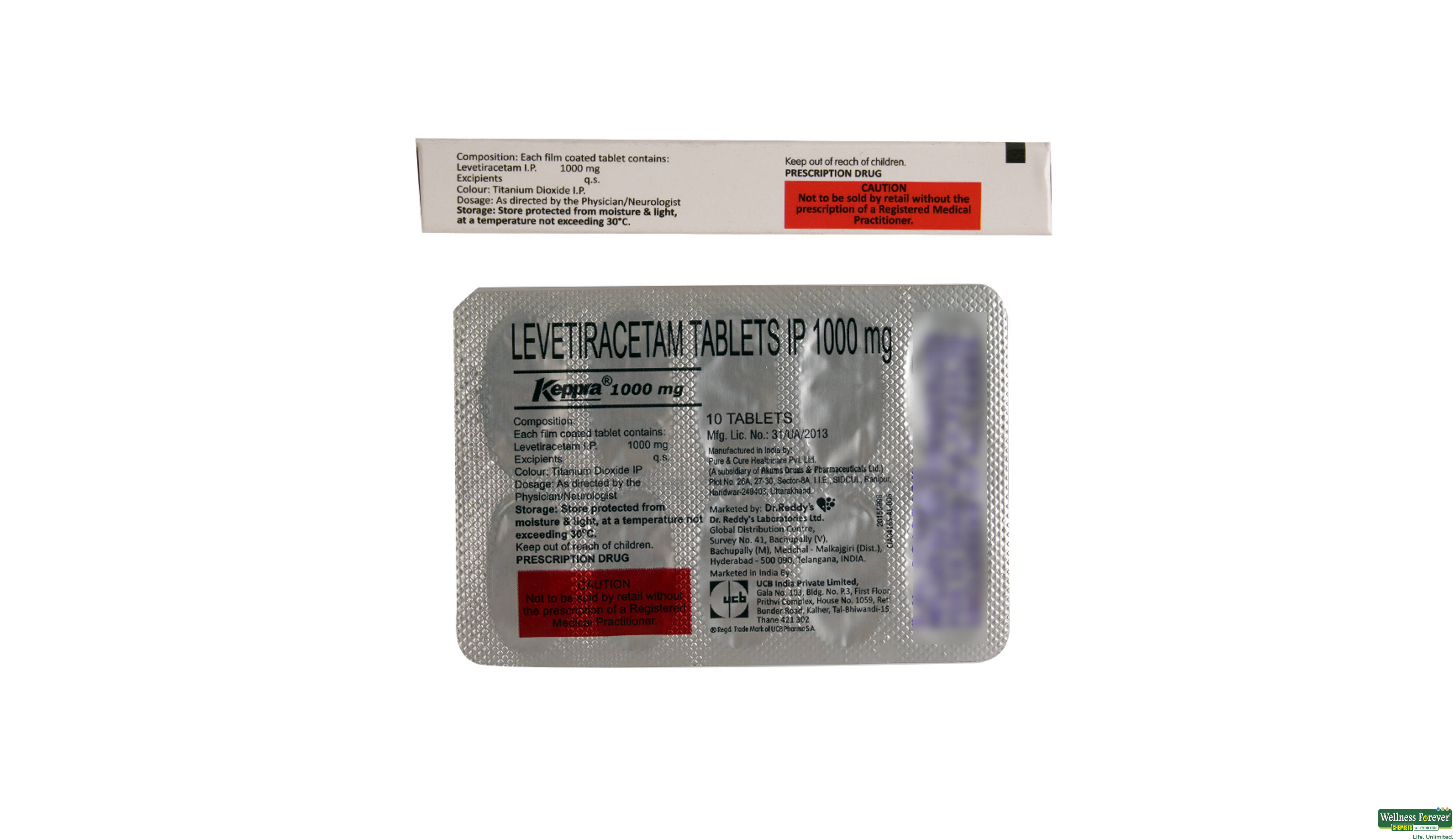KEPPRA 1000MG 10TAB- 2, 10TAB, 