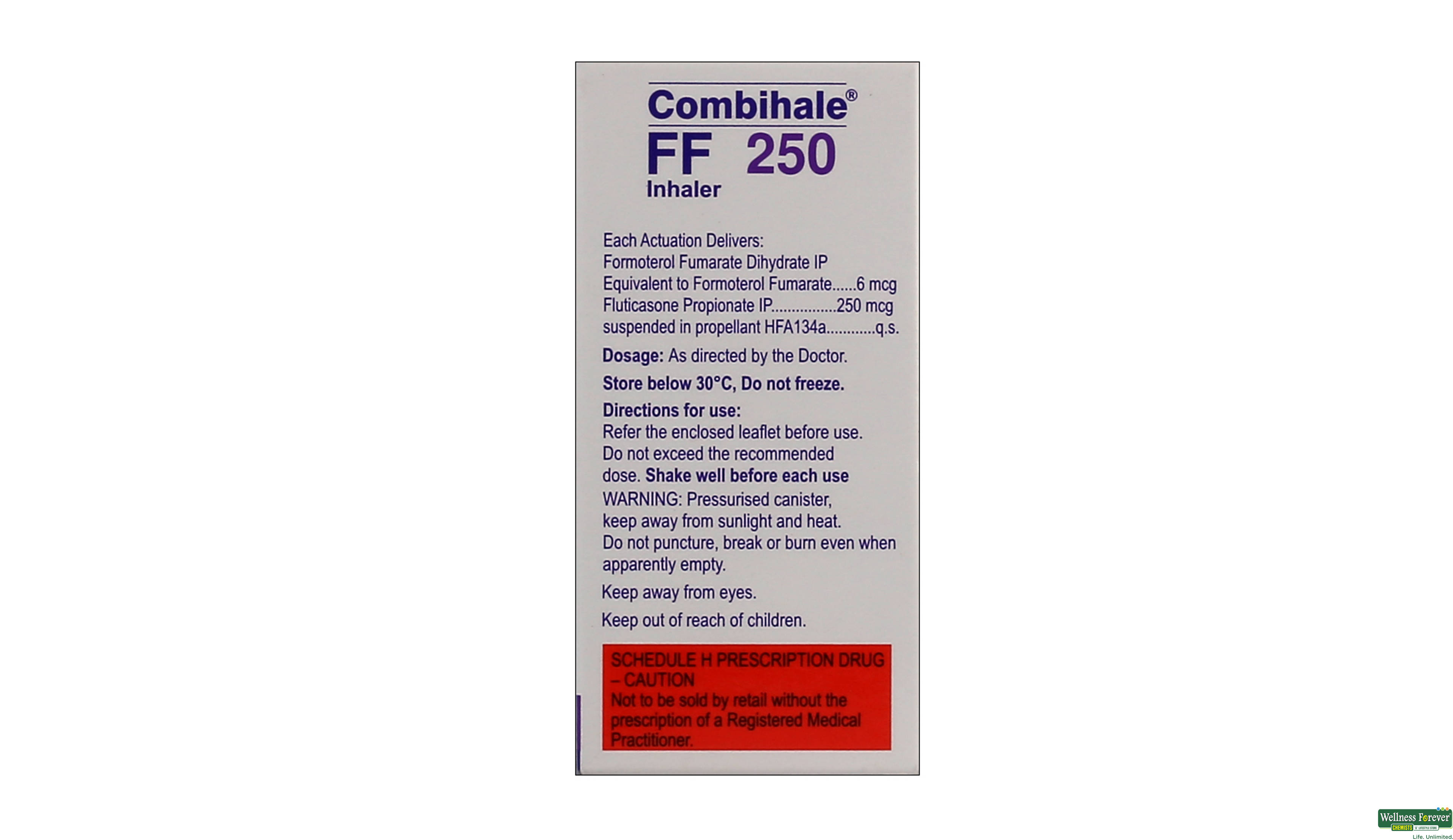 COMBIHALE-FF 250 INHALER- 2, 1PC, 