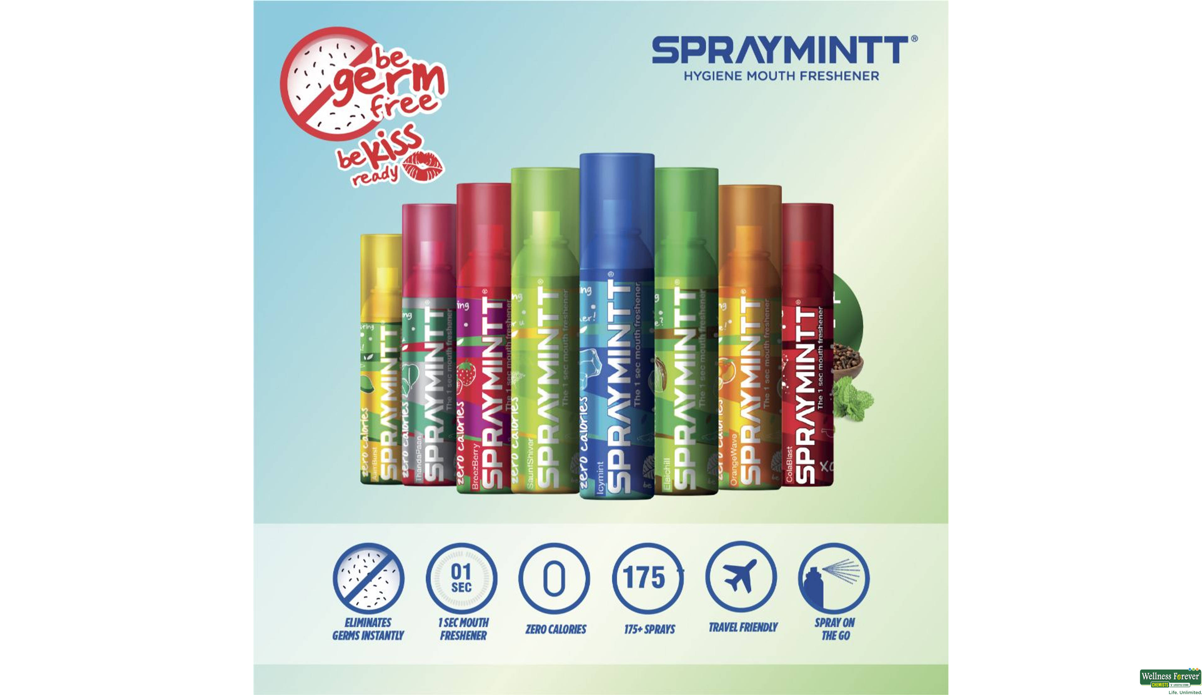 SPRAYMINT M/SPRAY ORANGE 15GM- 3, 15GM, null