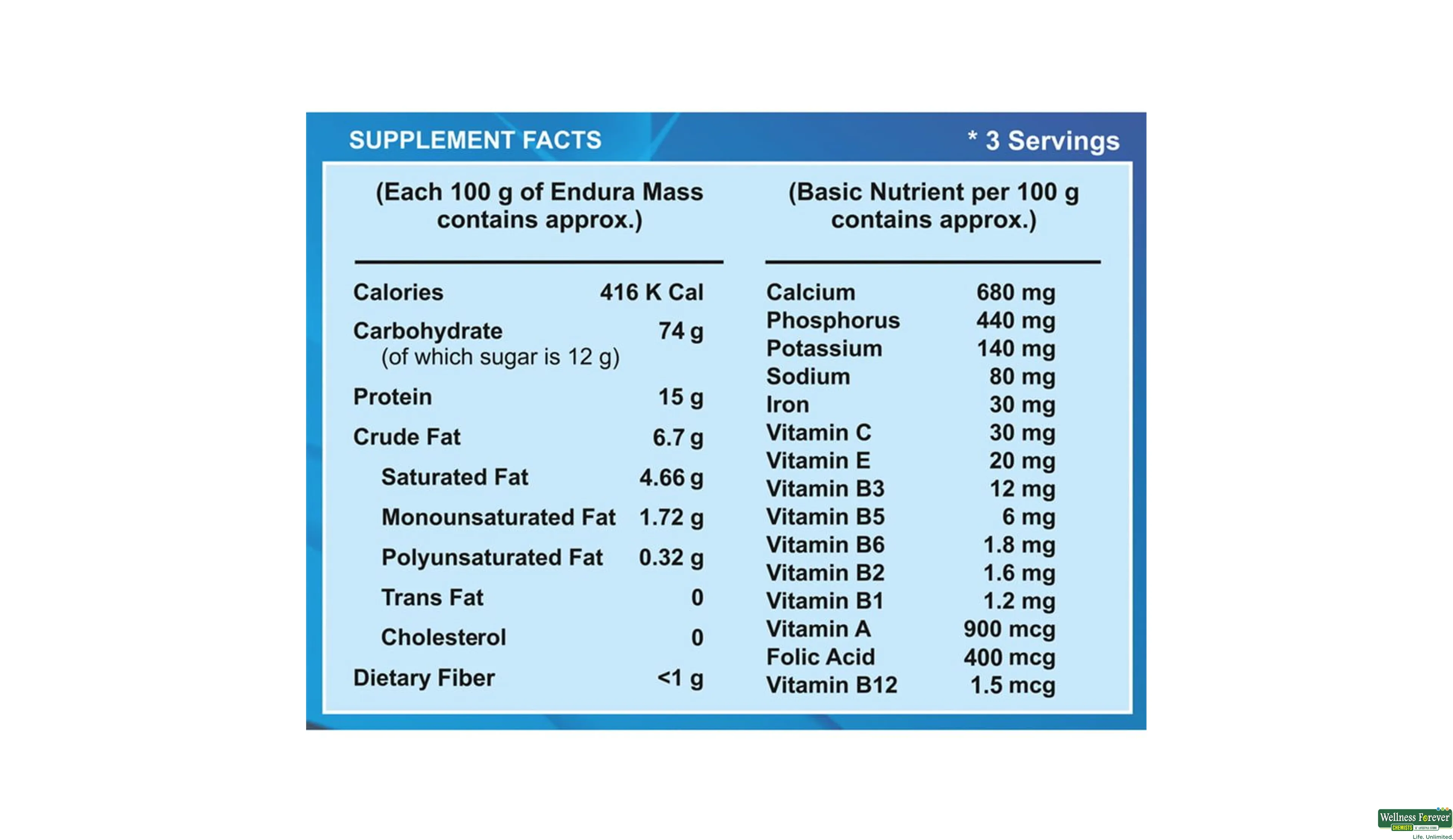 ENDURA MASS PWDR VANILLA 500GM- 4, 500GM, 