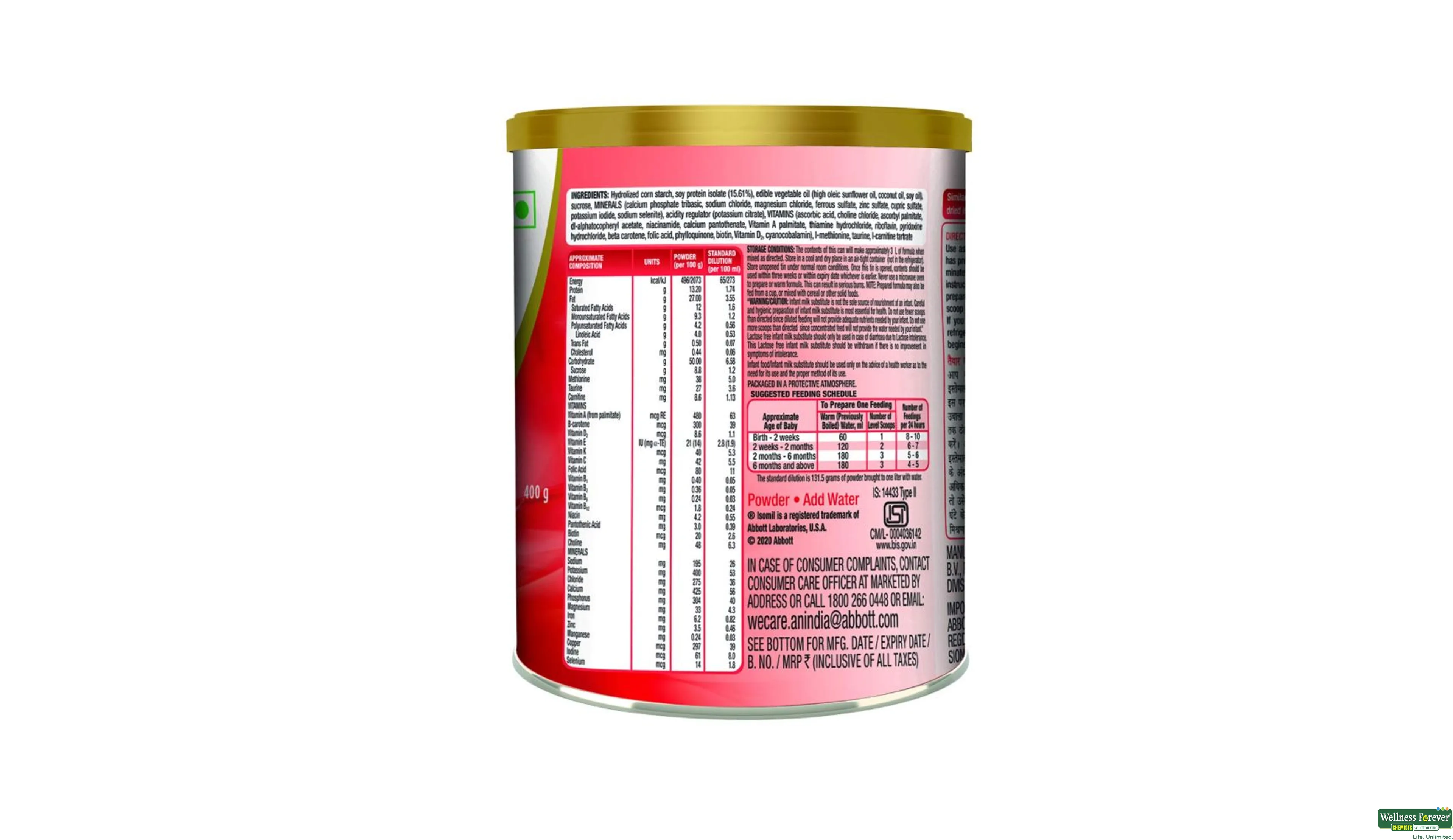 ISOMIL SOY INFANT POW TIN 400GM- 3, 400GM, 