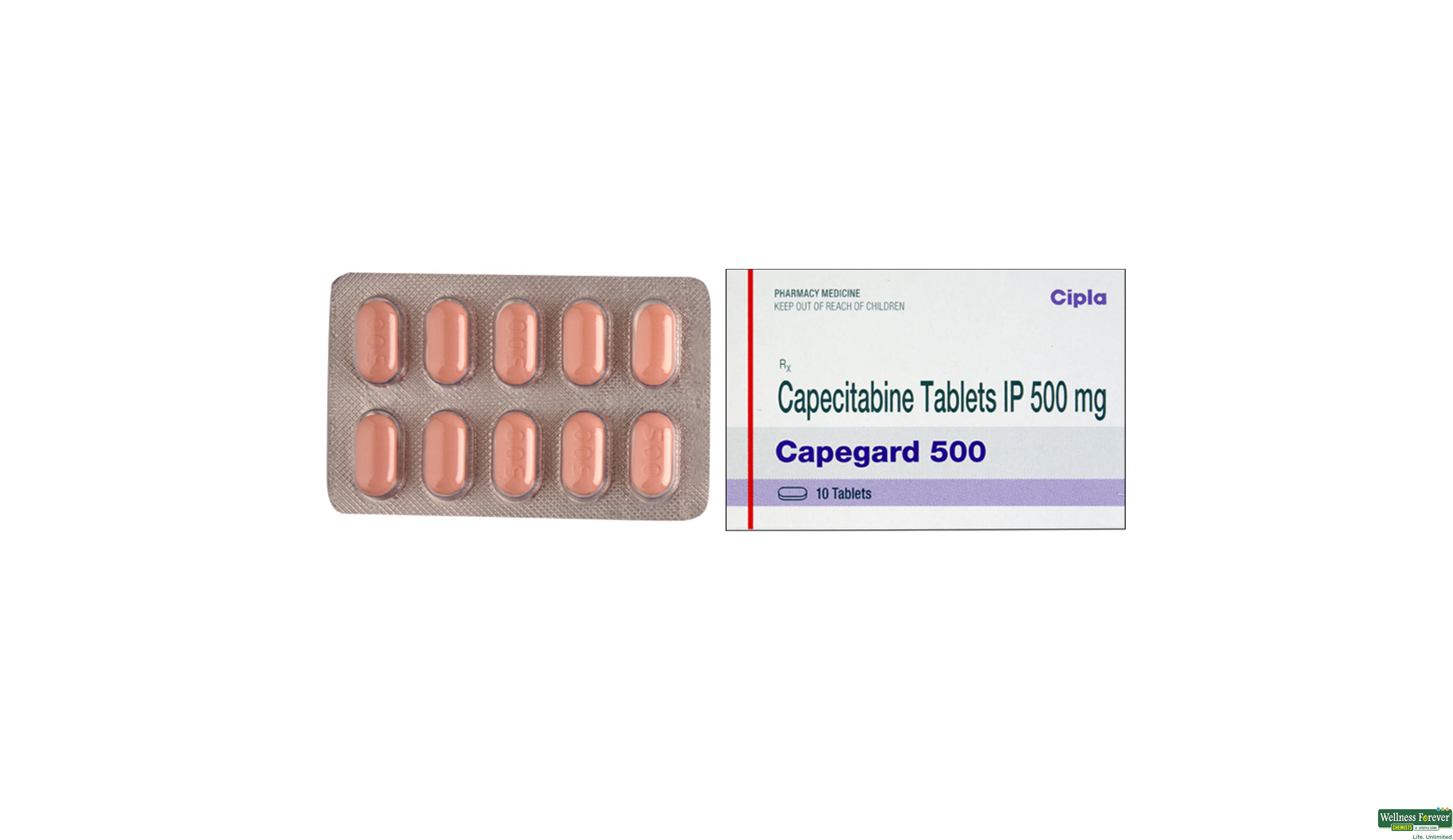 CAPEGARD 500MG 10TAB- 1, 10TAB, 
