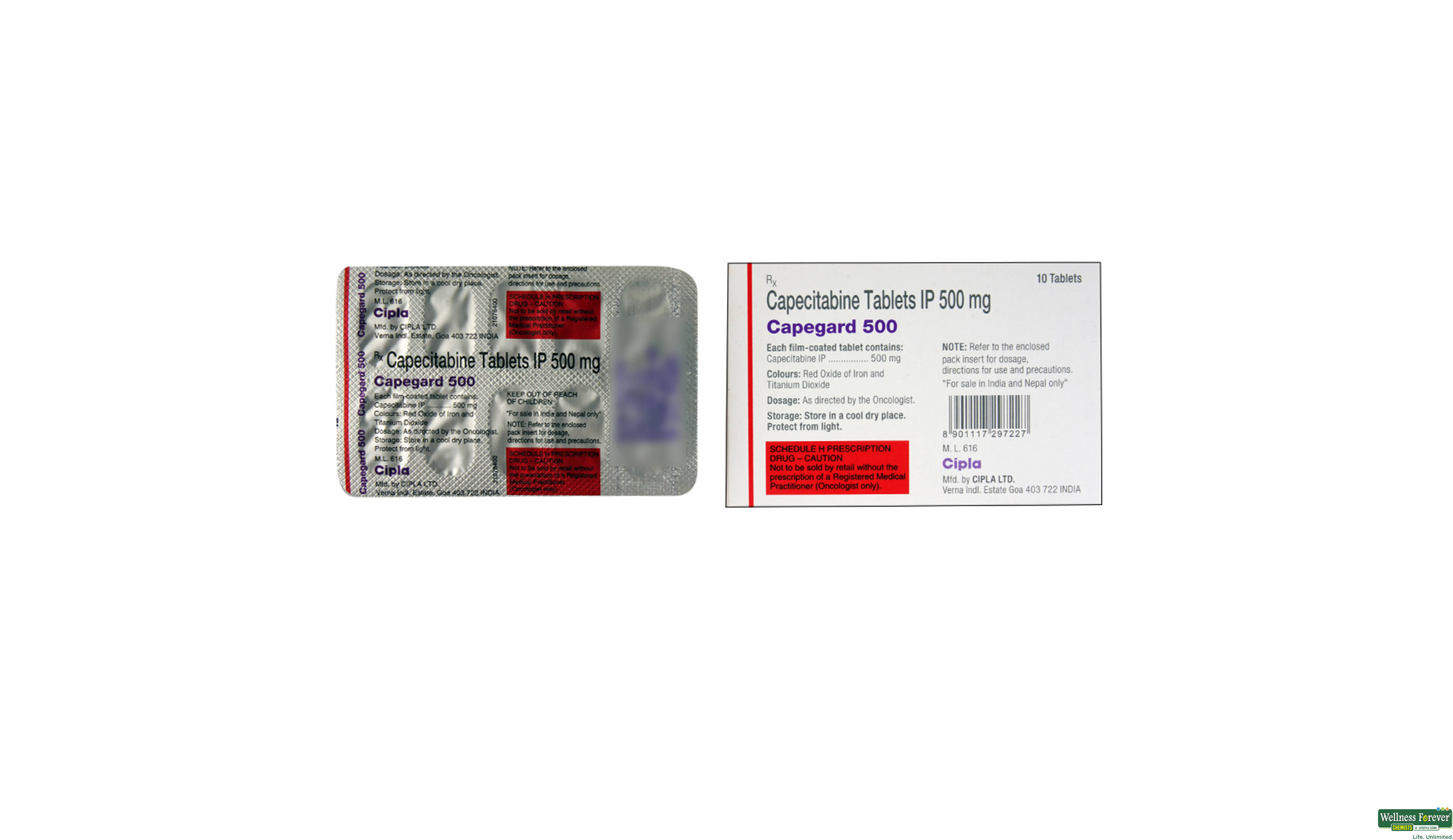 CAPEGARD 500MG 10TAB- 2, 10TAB, 